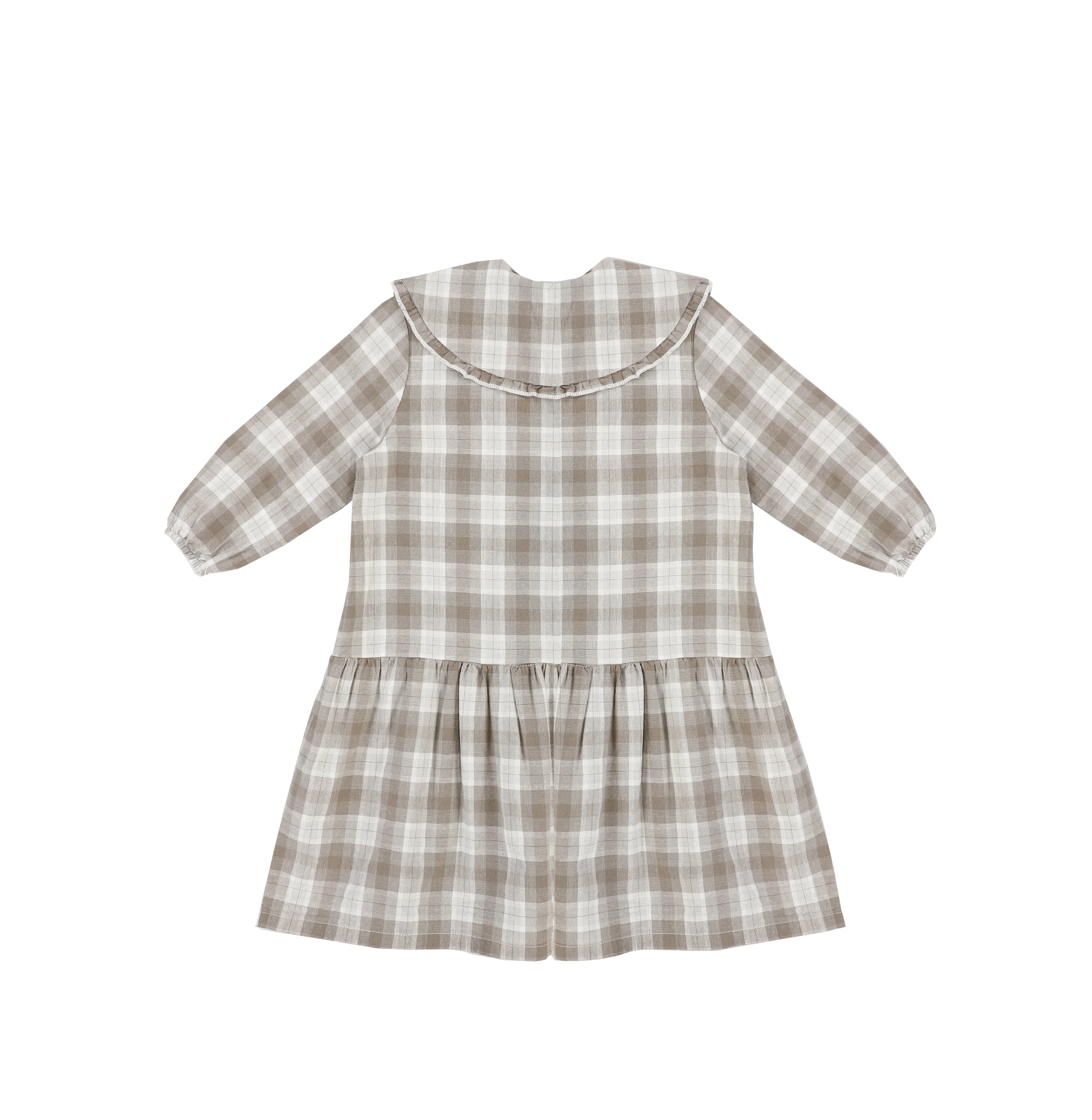 3/4 PLAID DROP RUFFLE DRESS - Image 3