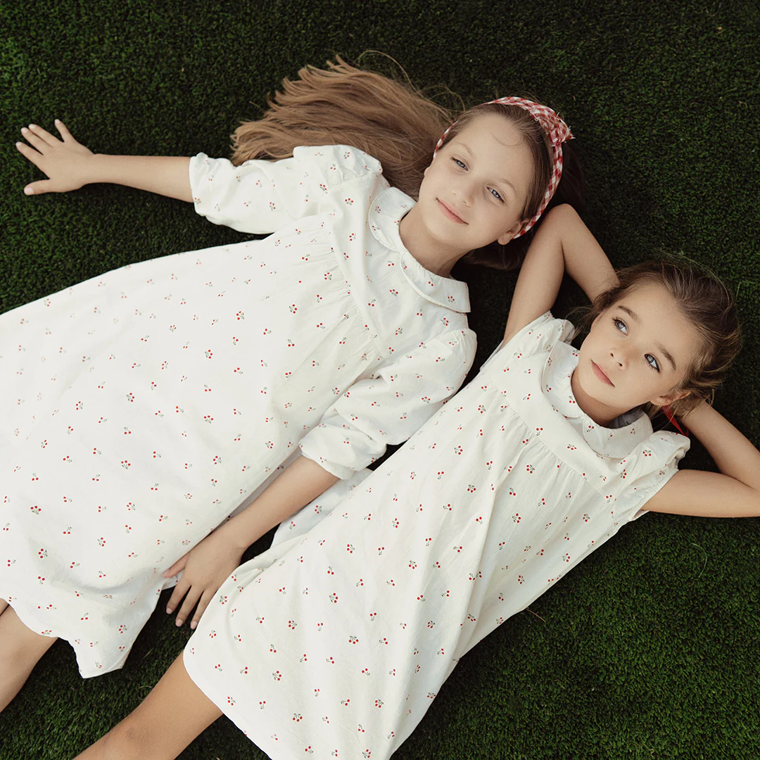 3/4 SLEEVES COLLAR CHERRY DRESS - Image 3