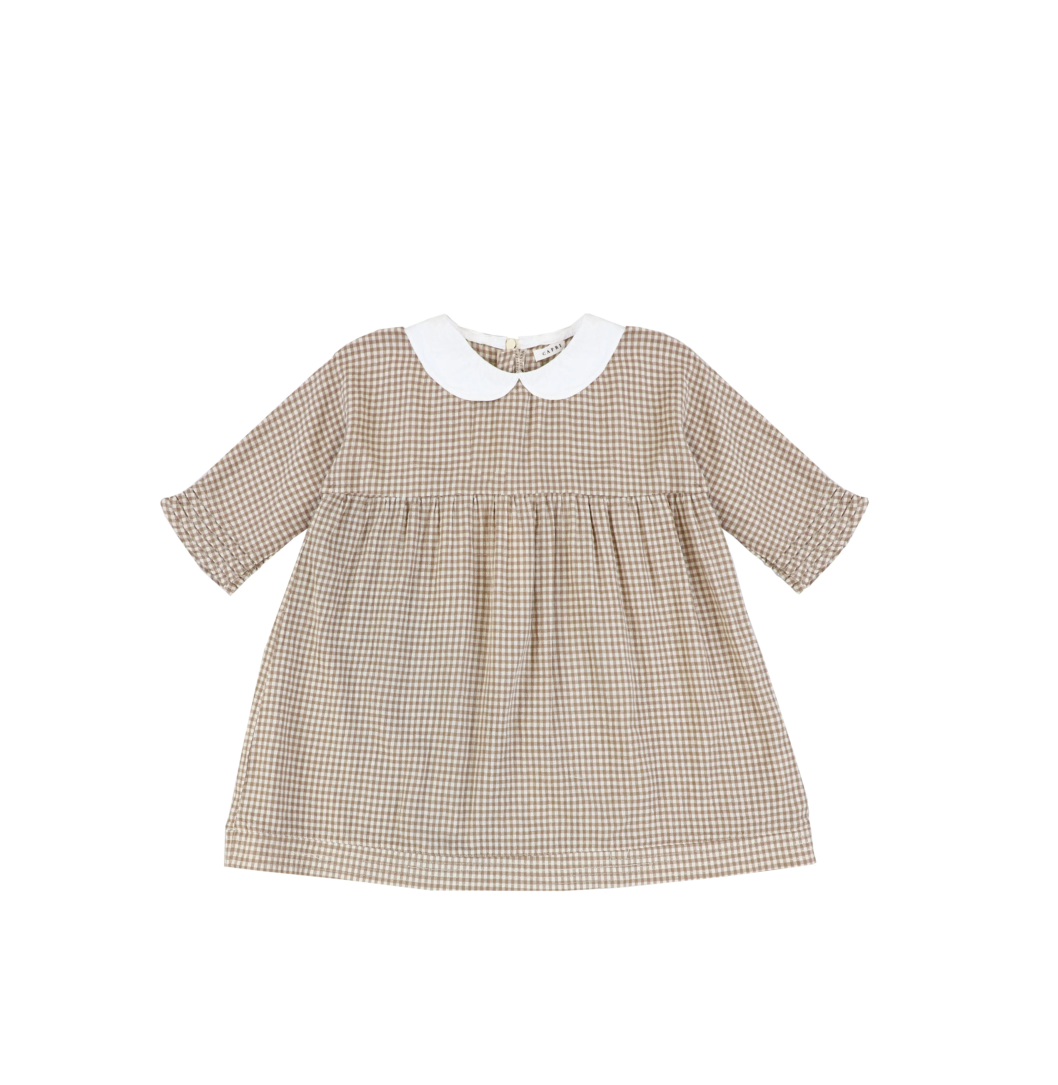 3/4 SLEEVES COLLARED GINGHAM DRESS - Image 3