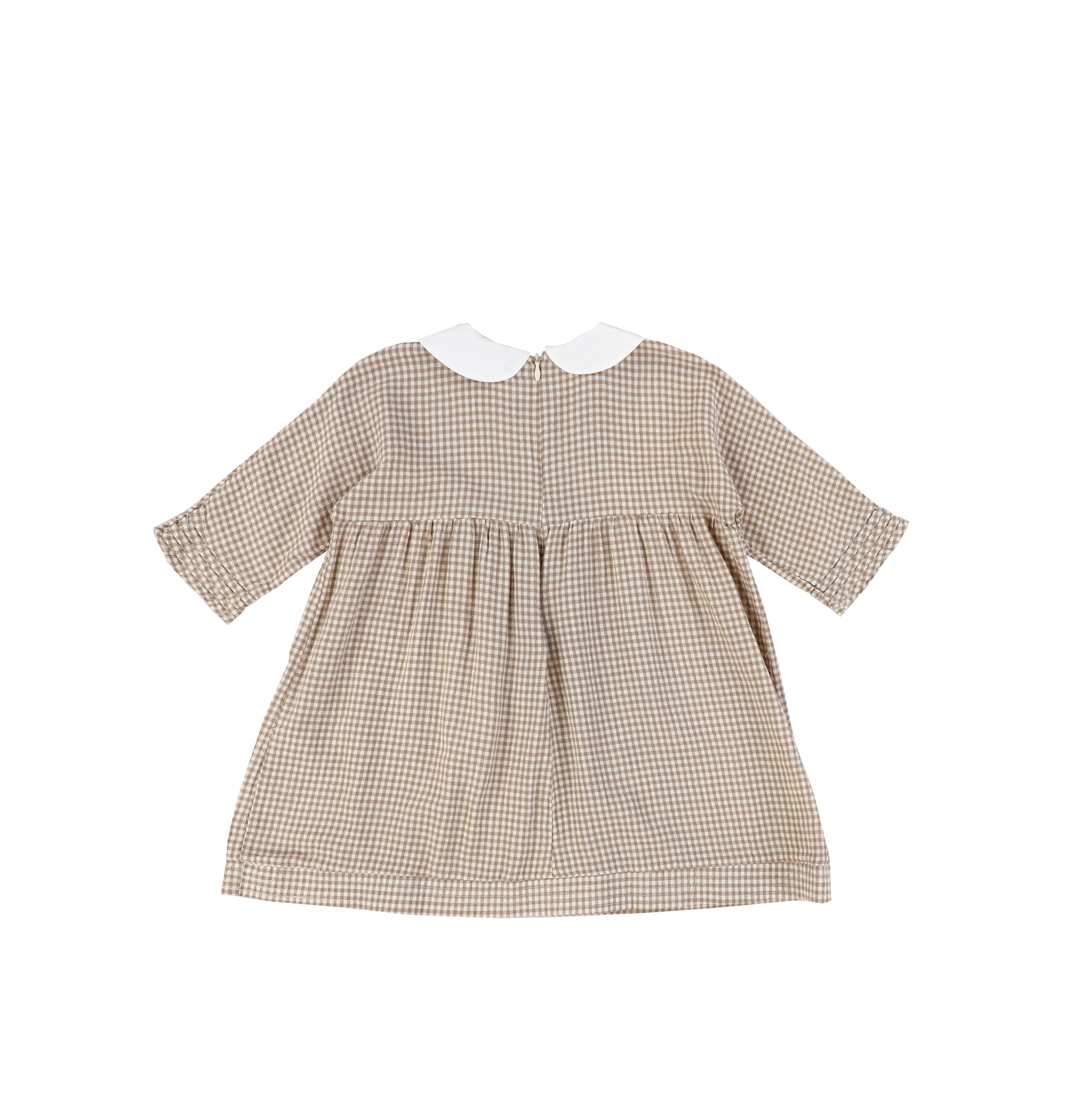 3/4 SLEEVES COLLARED GINGHAM DRESS - Image 4