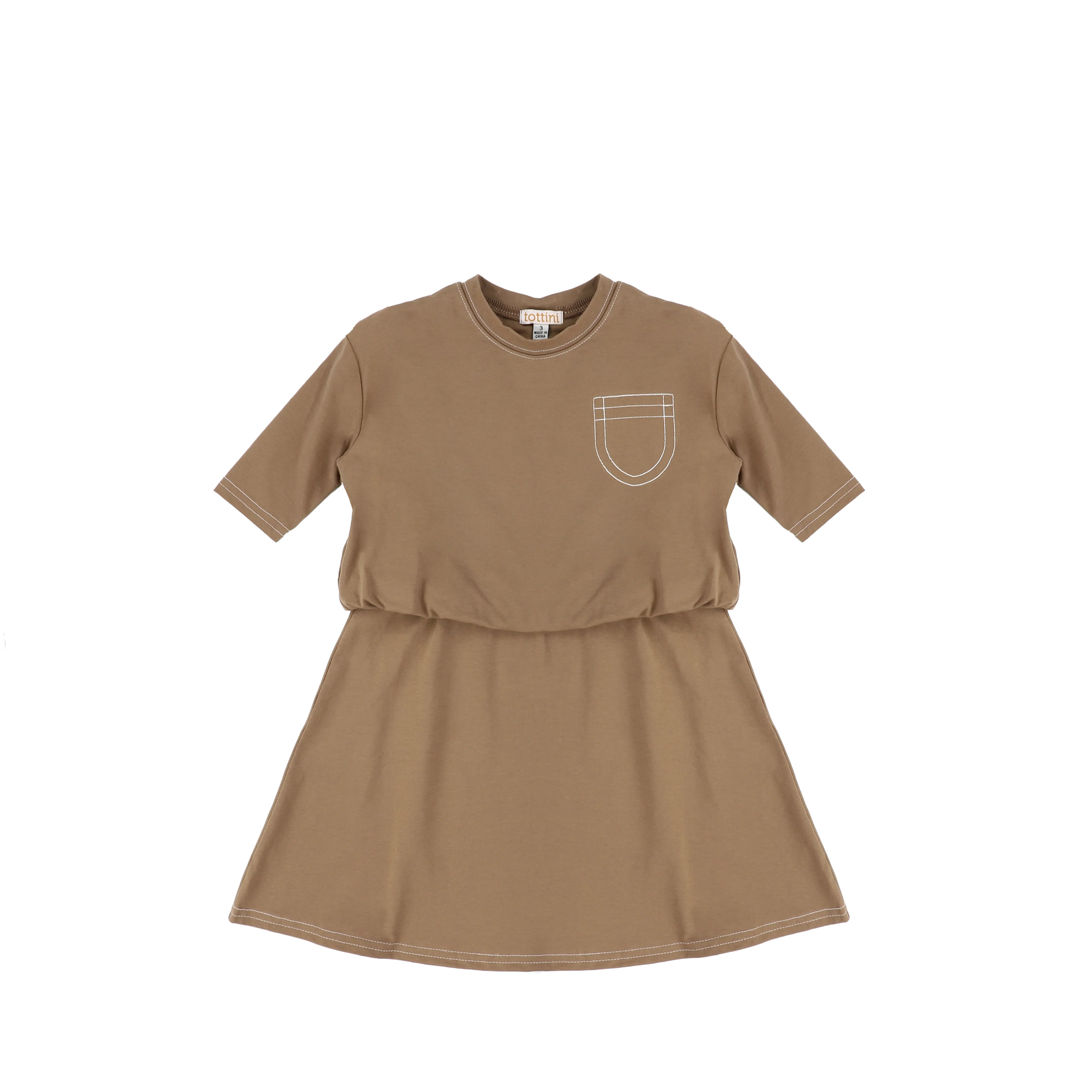 3/4 SLEEVES COLORFUL STITCHED DRESS - Image 3
