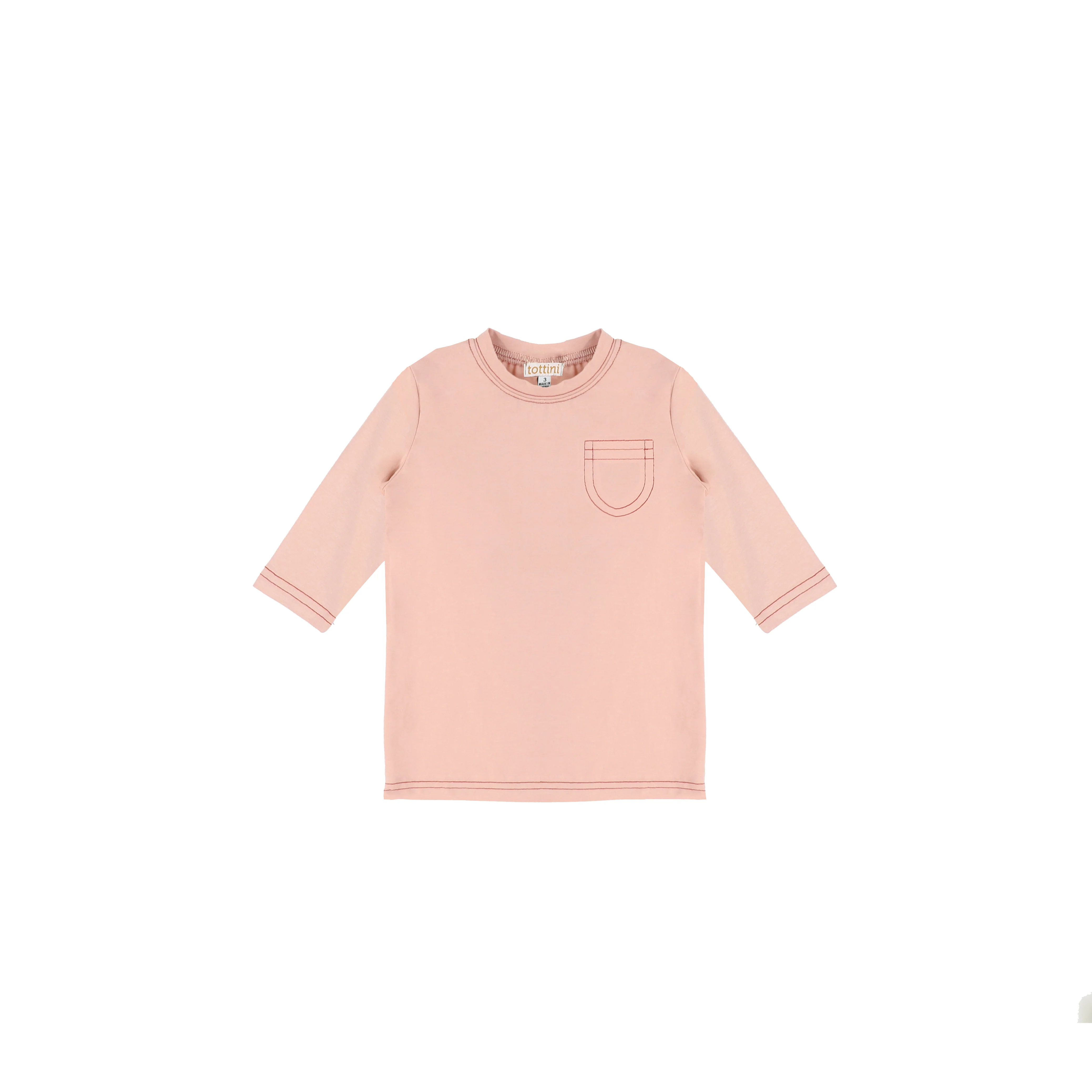 3/4 SLEEVES COLORFUL STITCHED TSHIRT - Image 2