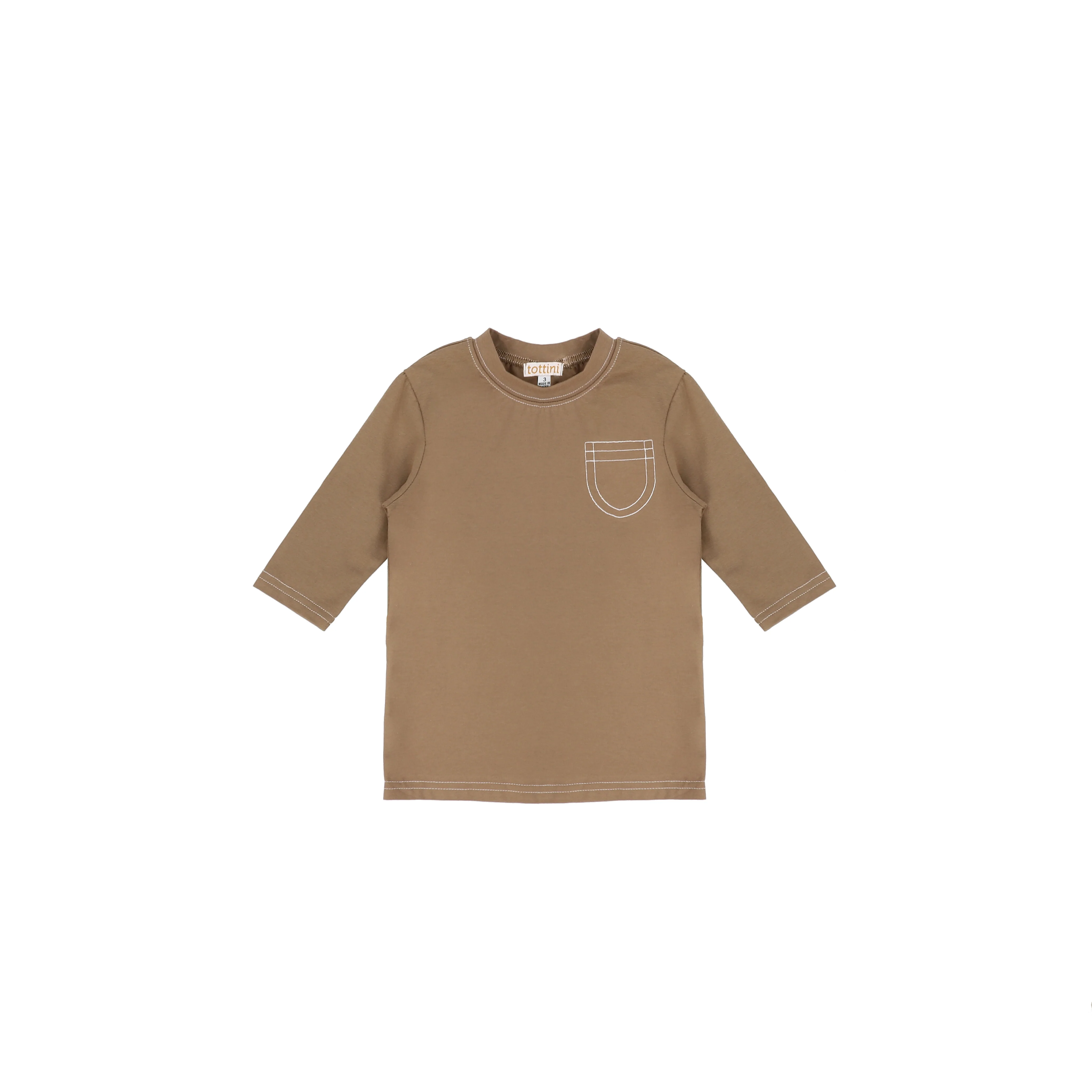 3/4 SLEEVES COLORFUL STITCHED TSHIRT - Image 3