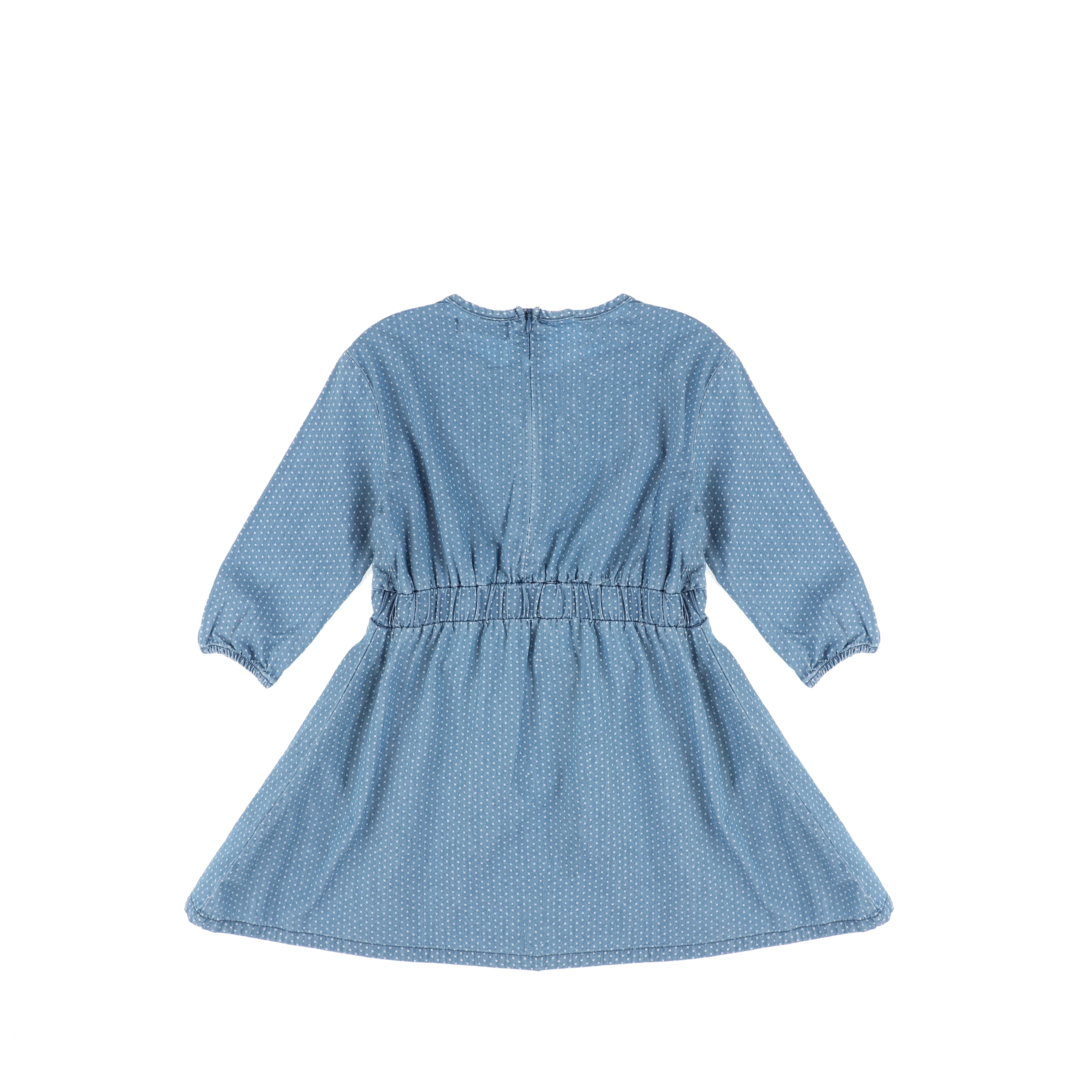 3/4 SLEEVES DENIM X PRINT DRESS - Image 2
