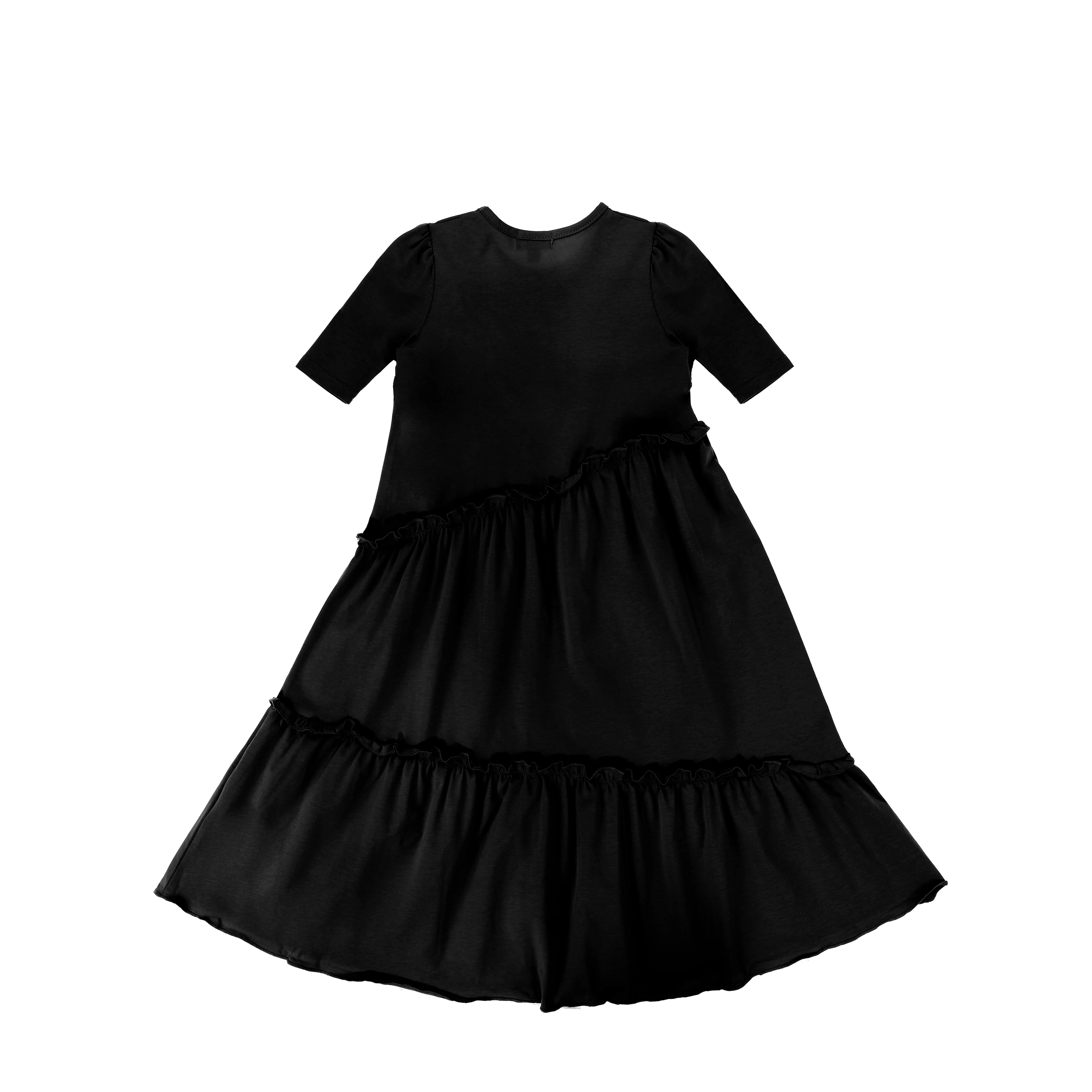 3/4 SLEEVES DIAGONAL SEAM MAXI DRESS - Image 3