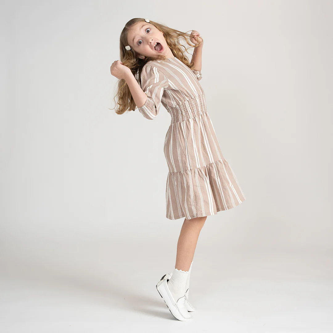 3/4 SLEEVES DOUBLE STRIPE DRESS - Image 4