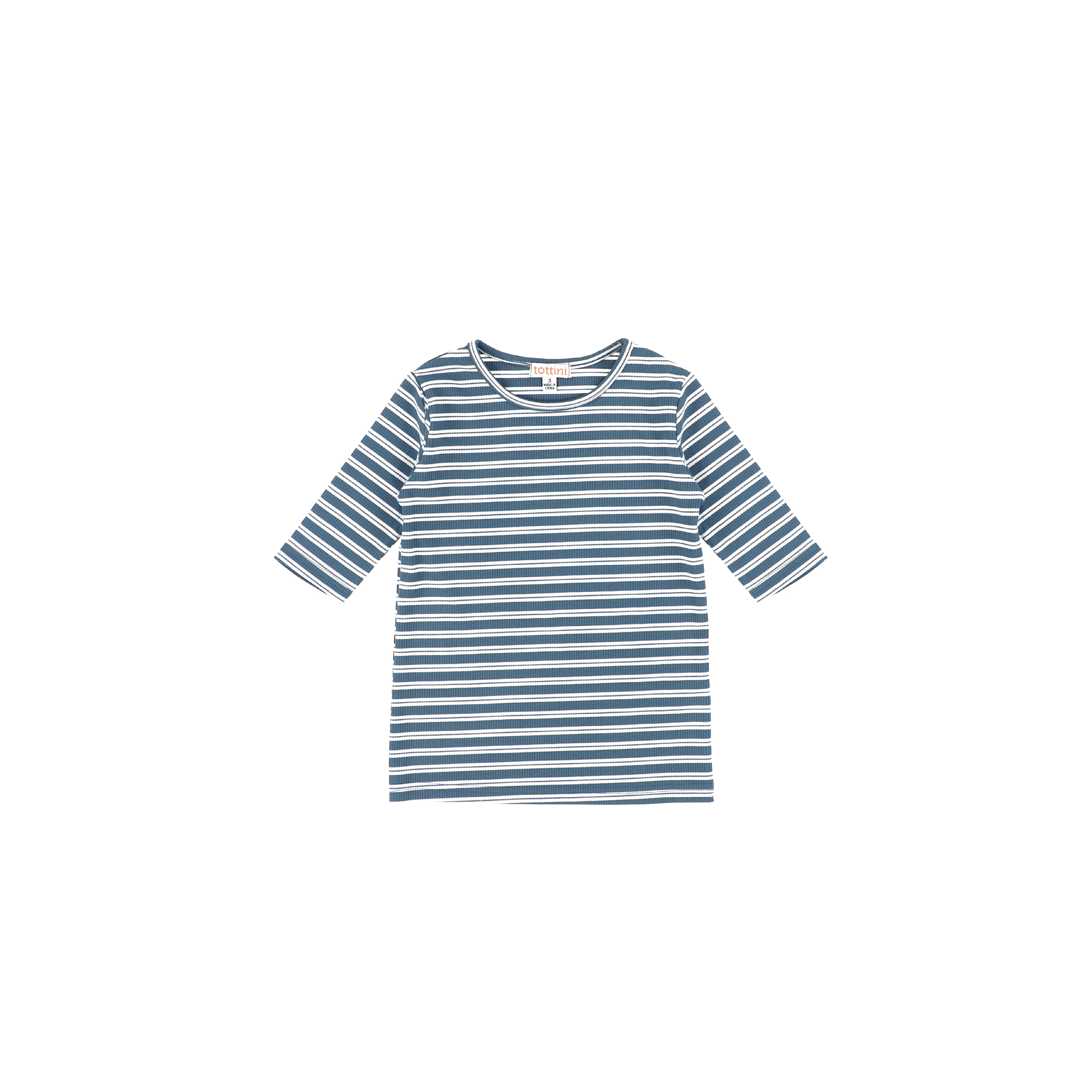 3/4 SLEEVES DOUBLE STRIPE TSHIRT