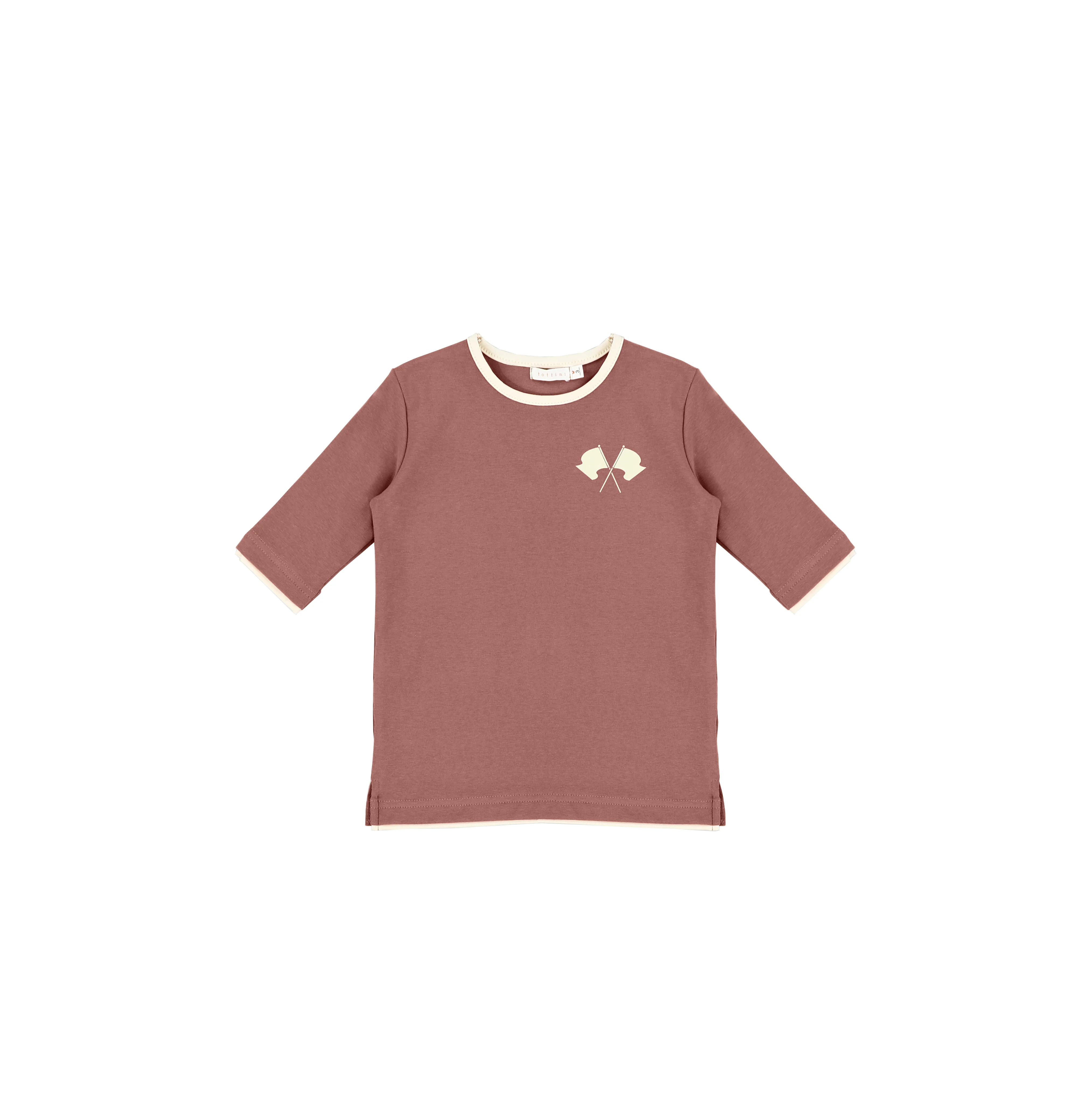 3/4 SLEEVES FLAG TRIM TSHIRT - Image 3