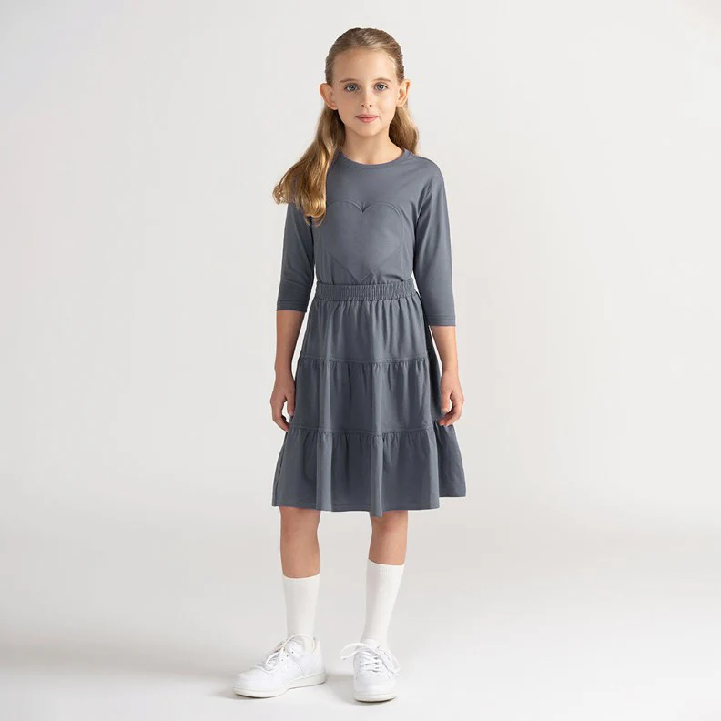 3/4 SLEEVES HEART EMBOSSED TSHIRT - Image 5