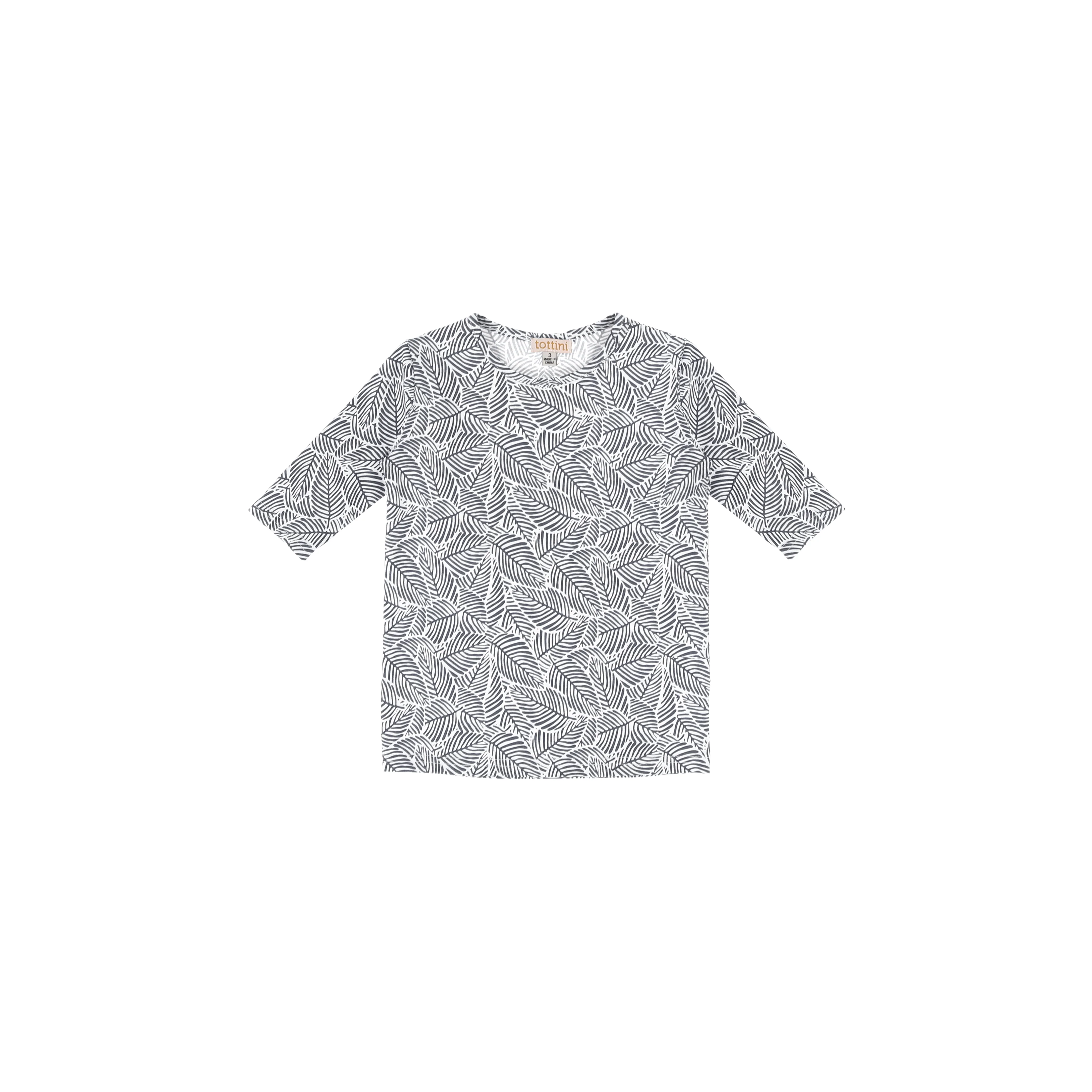 3/4 SLEEVES LEAF PRINT TSHIRT - Image 2