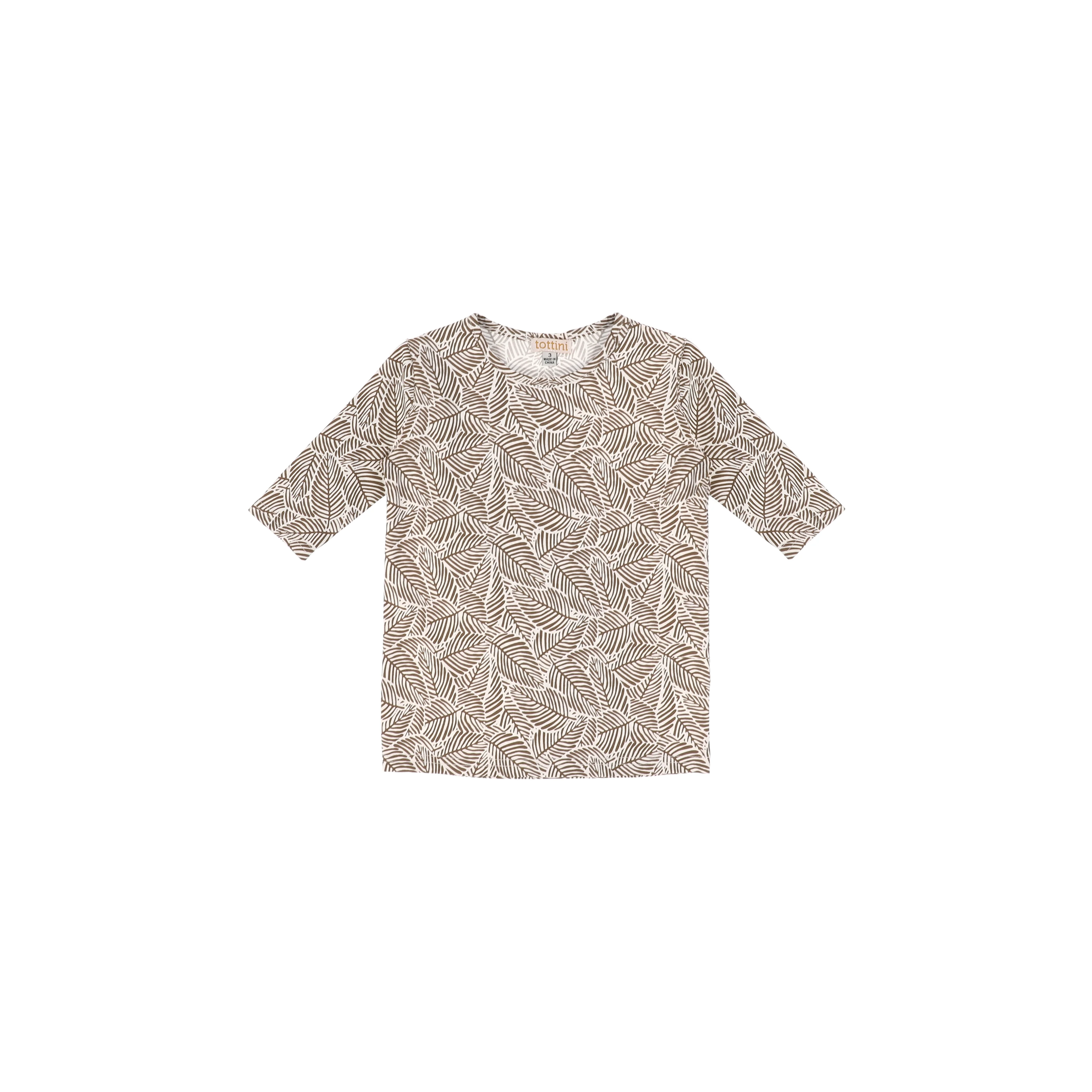 3/4 SLEEVES LEAF PRINT TSHIRT - Image 4