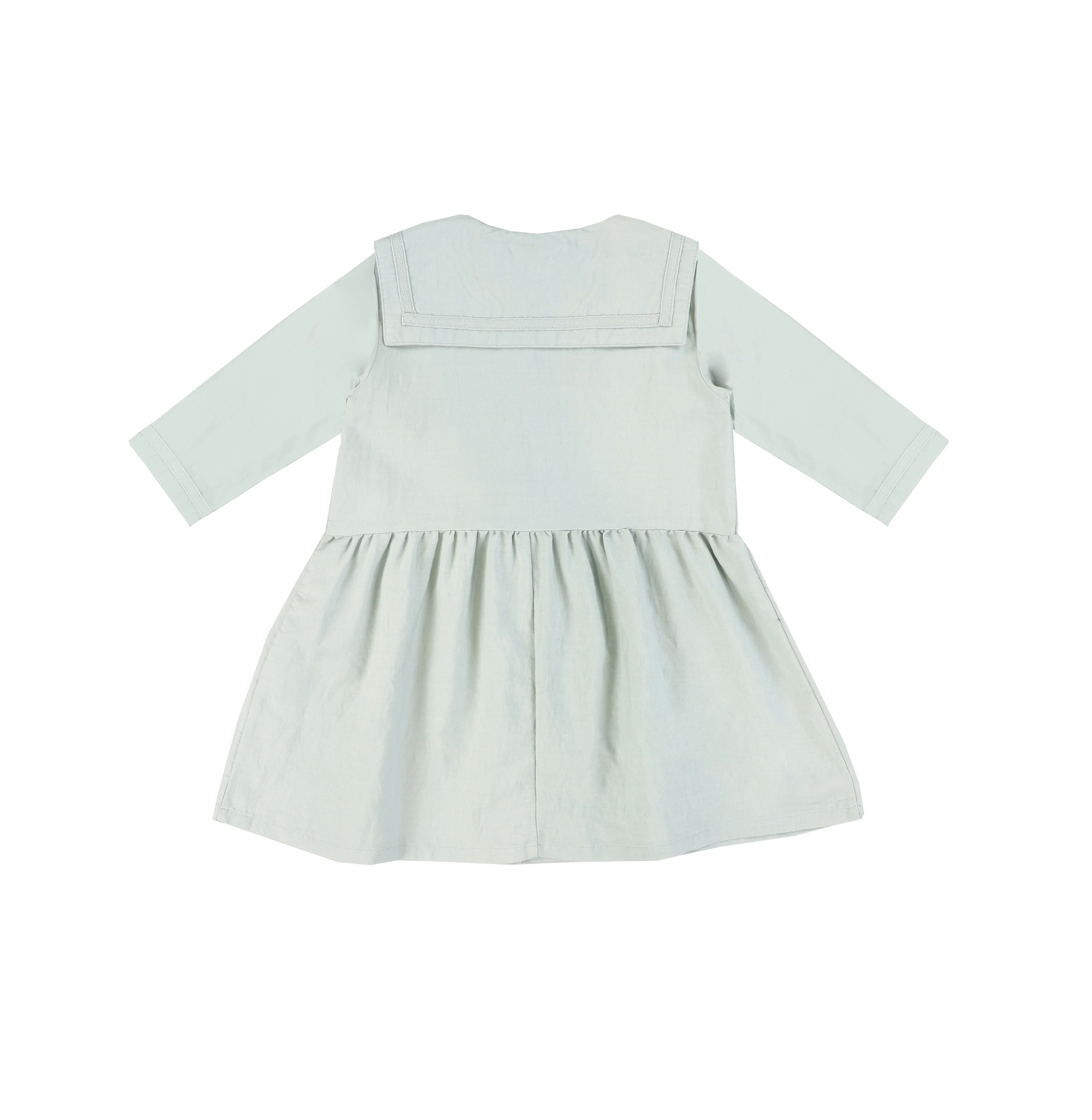 3/4 SLEEVES LINEN DOUBLE BUTTON DRESS - Image 4