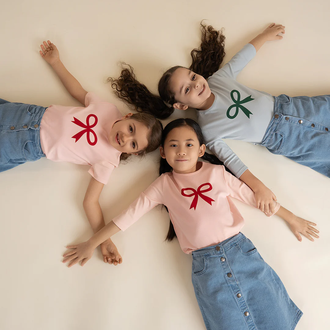 3/4 SLEEVES PRINTED BOW TSHIRT - Image 4