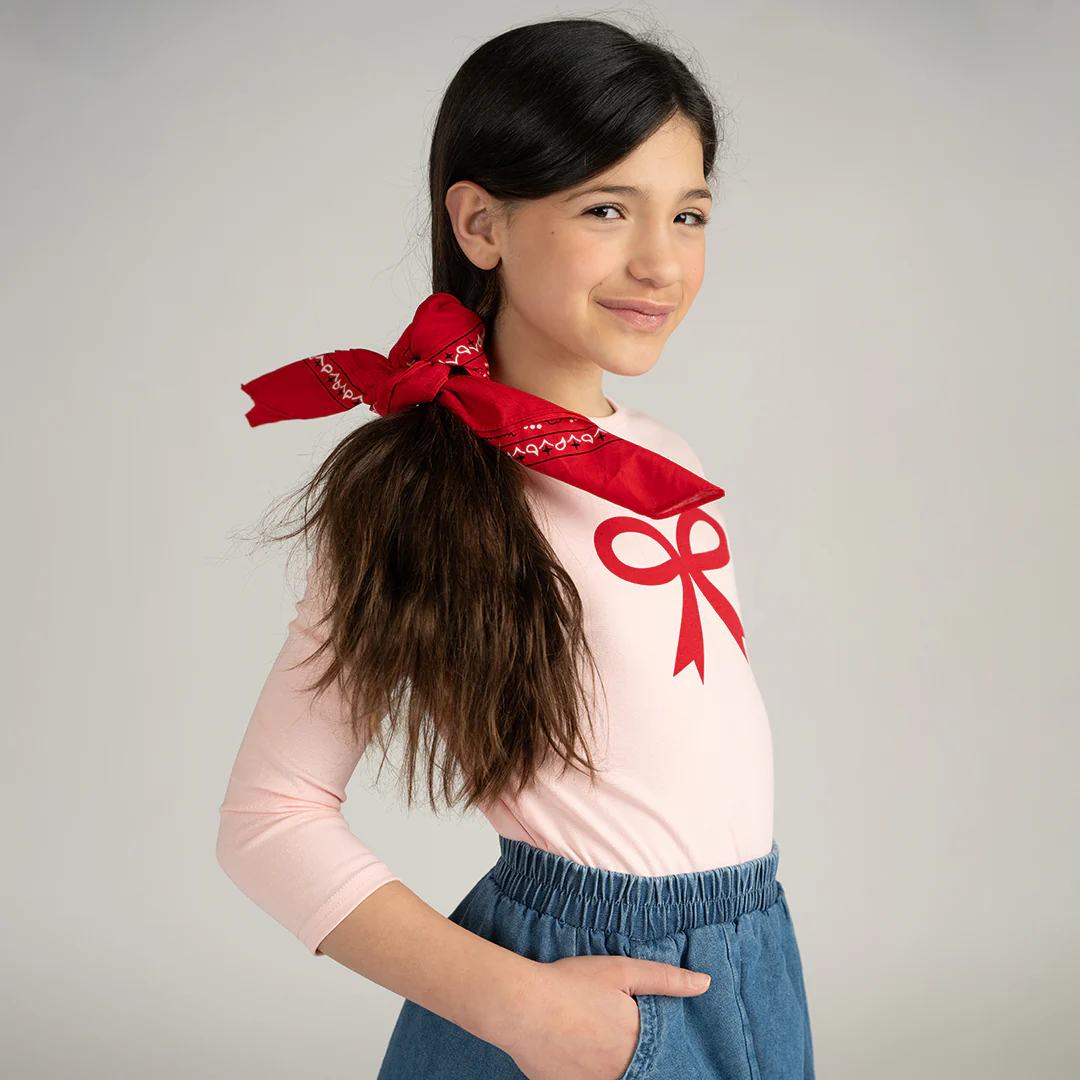 3/4 SLEEVES PRINTED BOW TSHIRT - Image 5