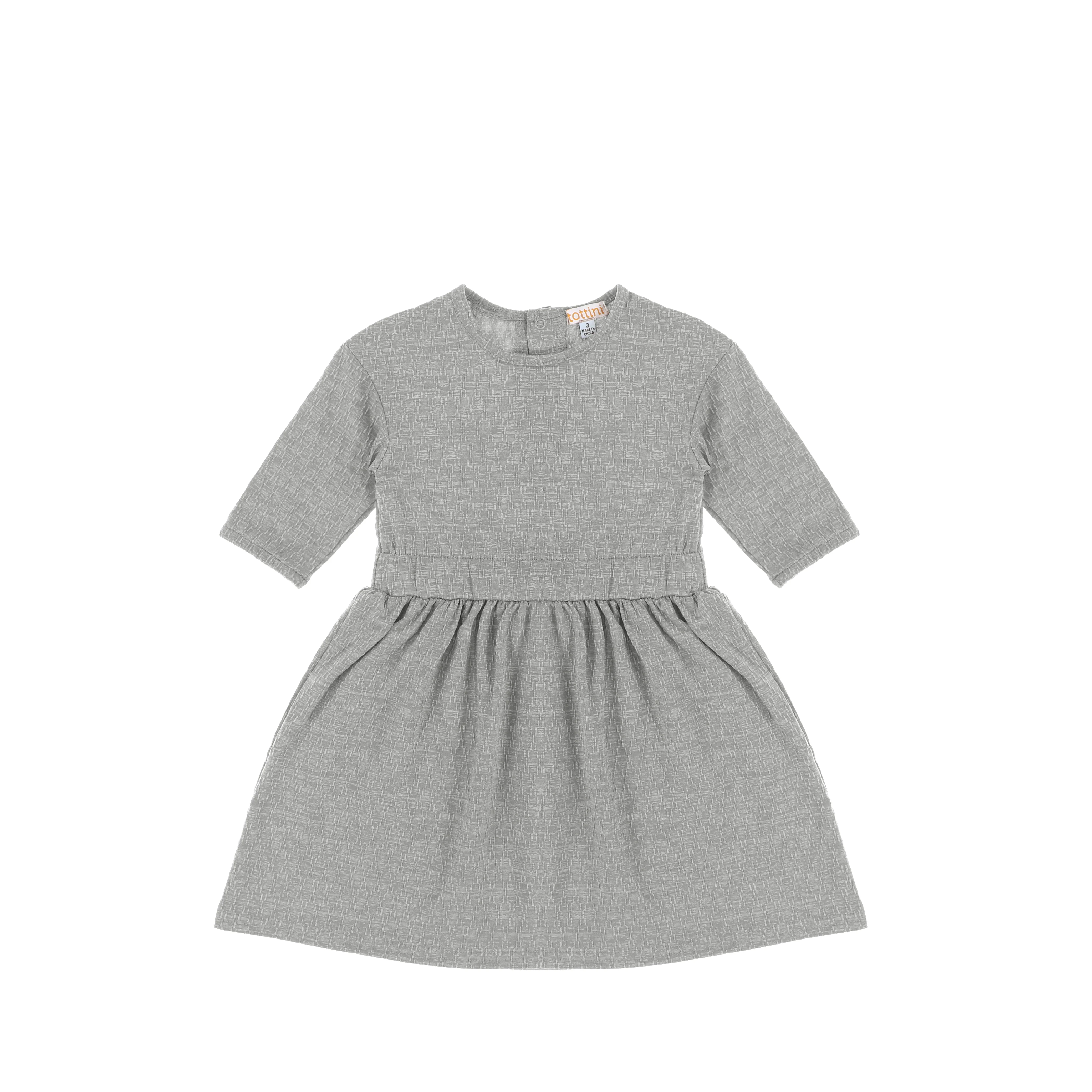 3/4 SLEEVES RAISED TEXTURED DRESS - Image 3