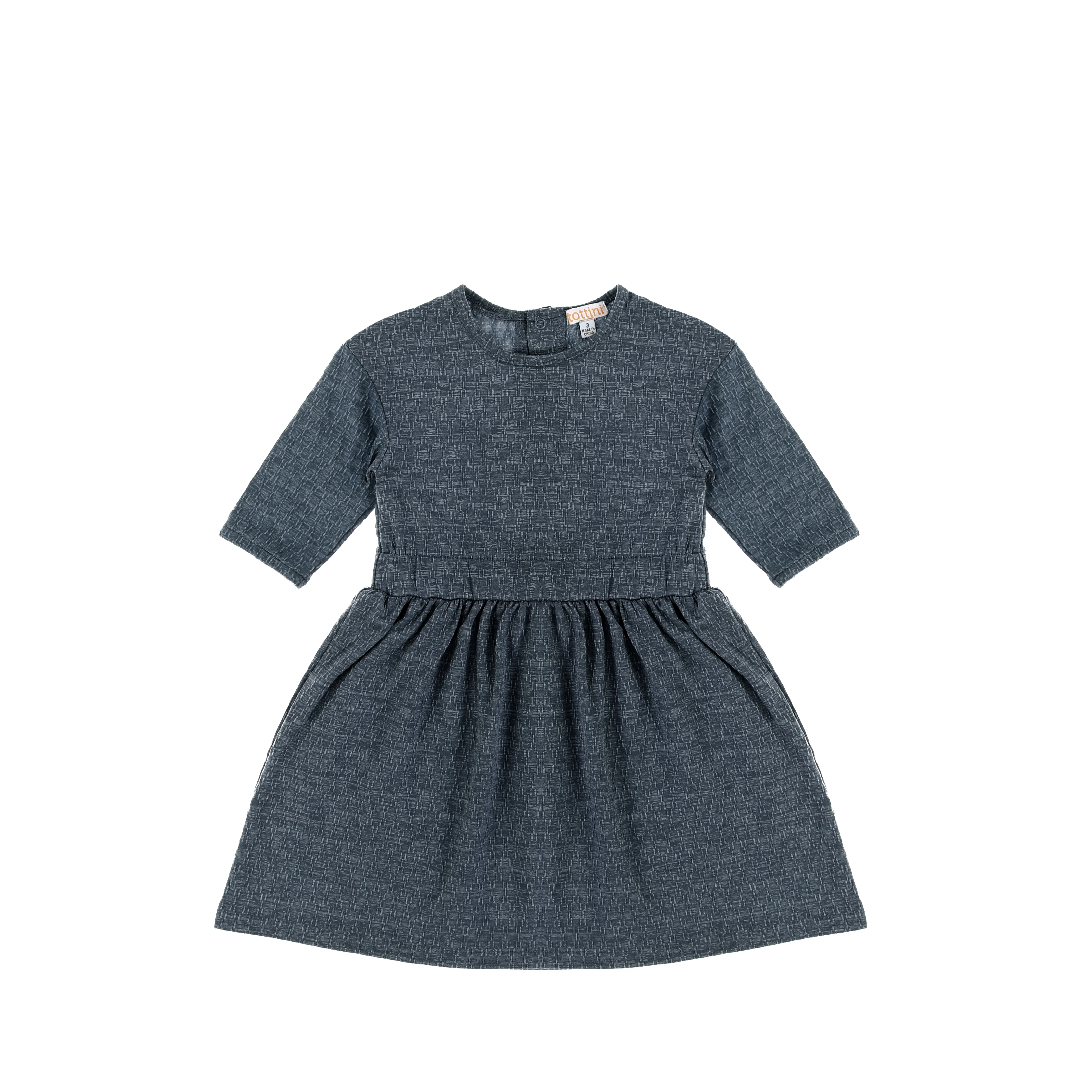 3/4 SLEEVES RAISED TEXTURED DRESS - Image 4