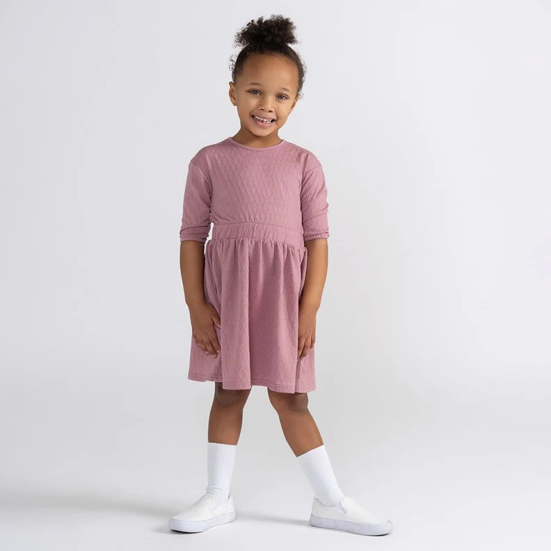3/4 SLEEVES RAISED TEXTURED DRESS - Image 7