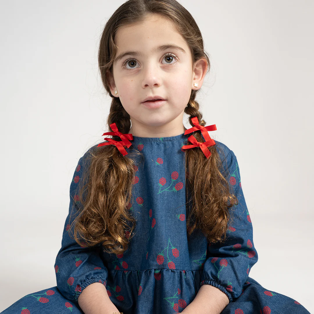 3/4 SLEEVES RASPBERRY DRESS - Image 3