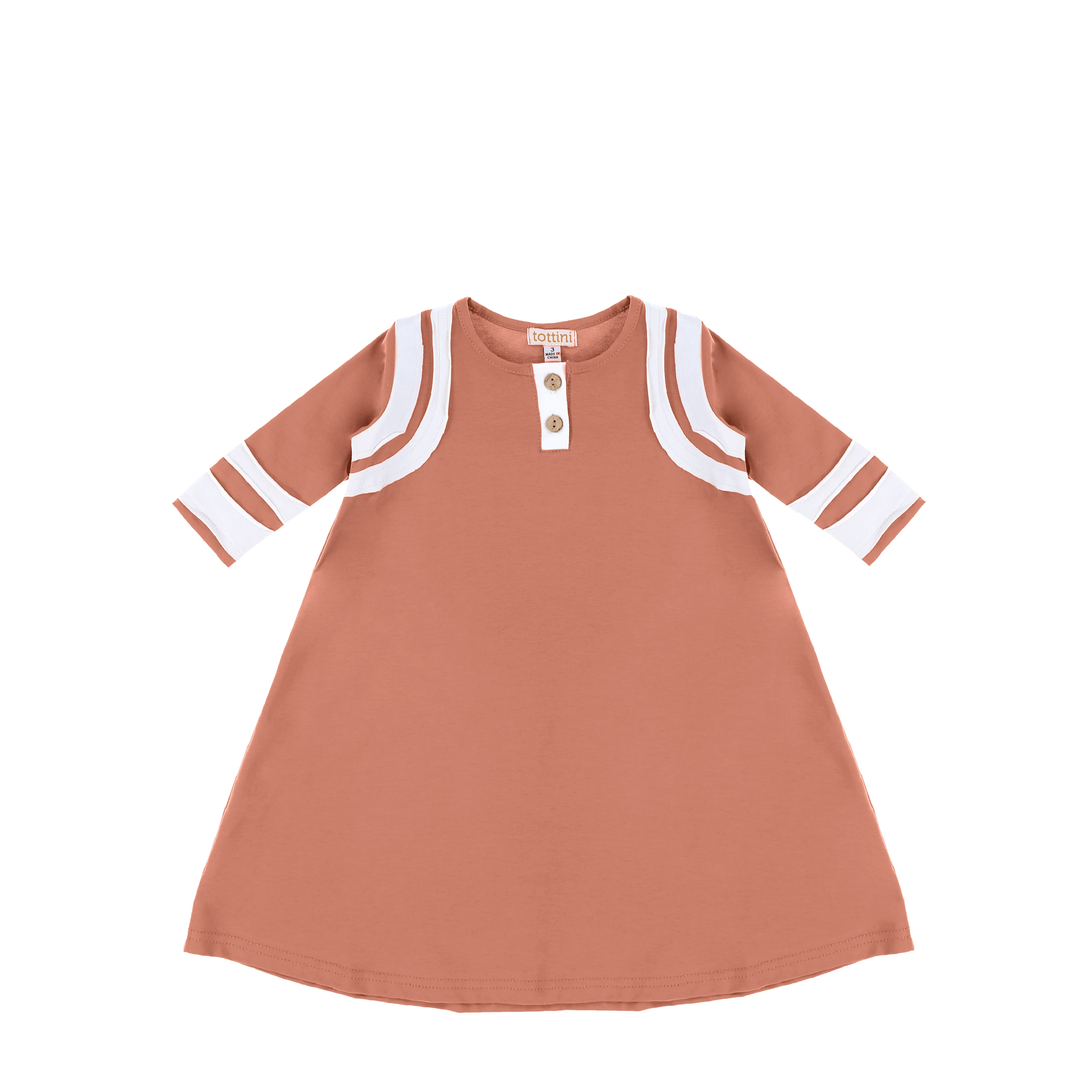 3/4 SLEEVES RAW EDGE DRESS - Image 2