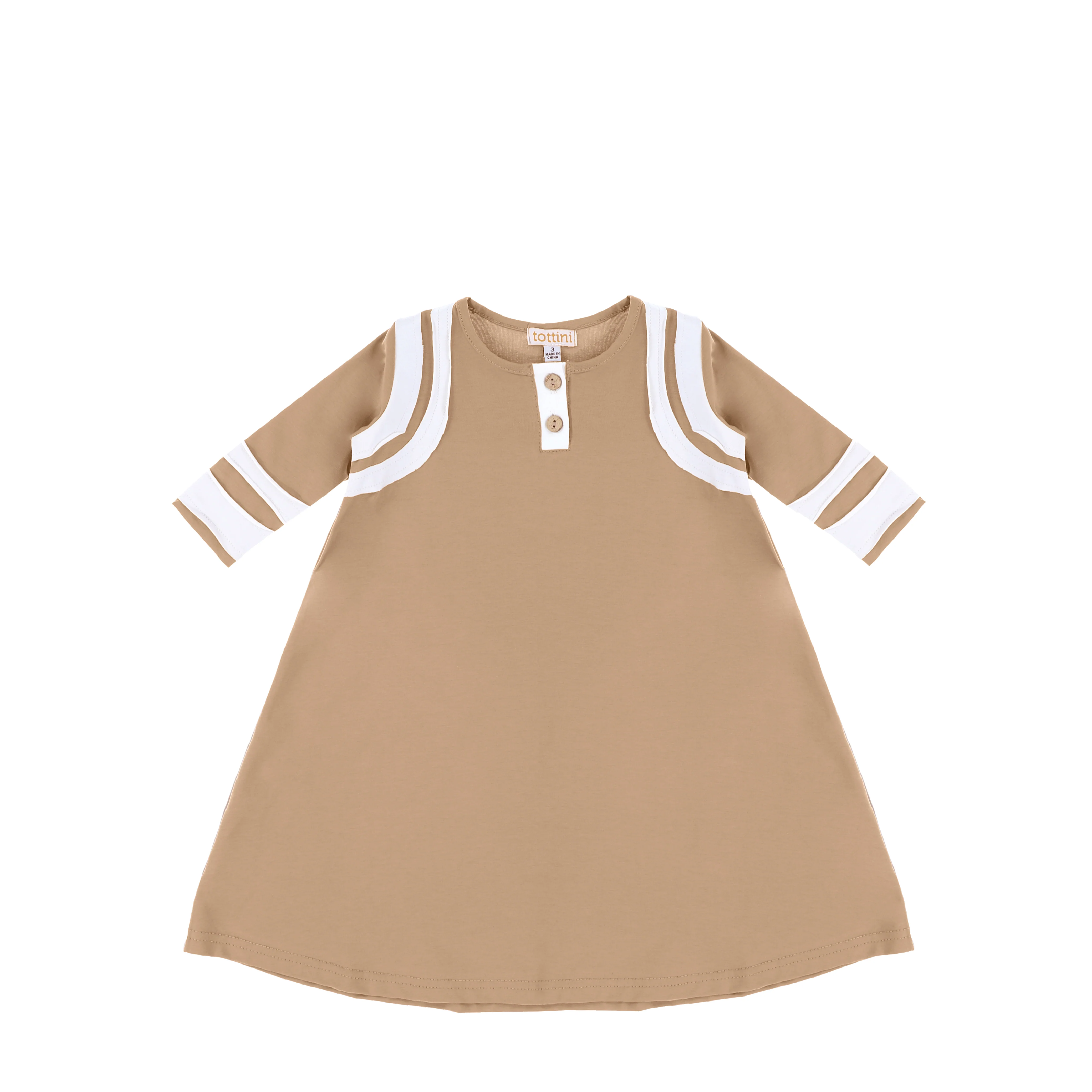 3/4 SLEEVES RAW EDGE DRESS - Image 3