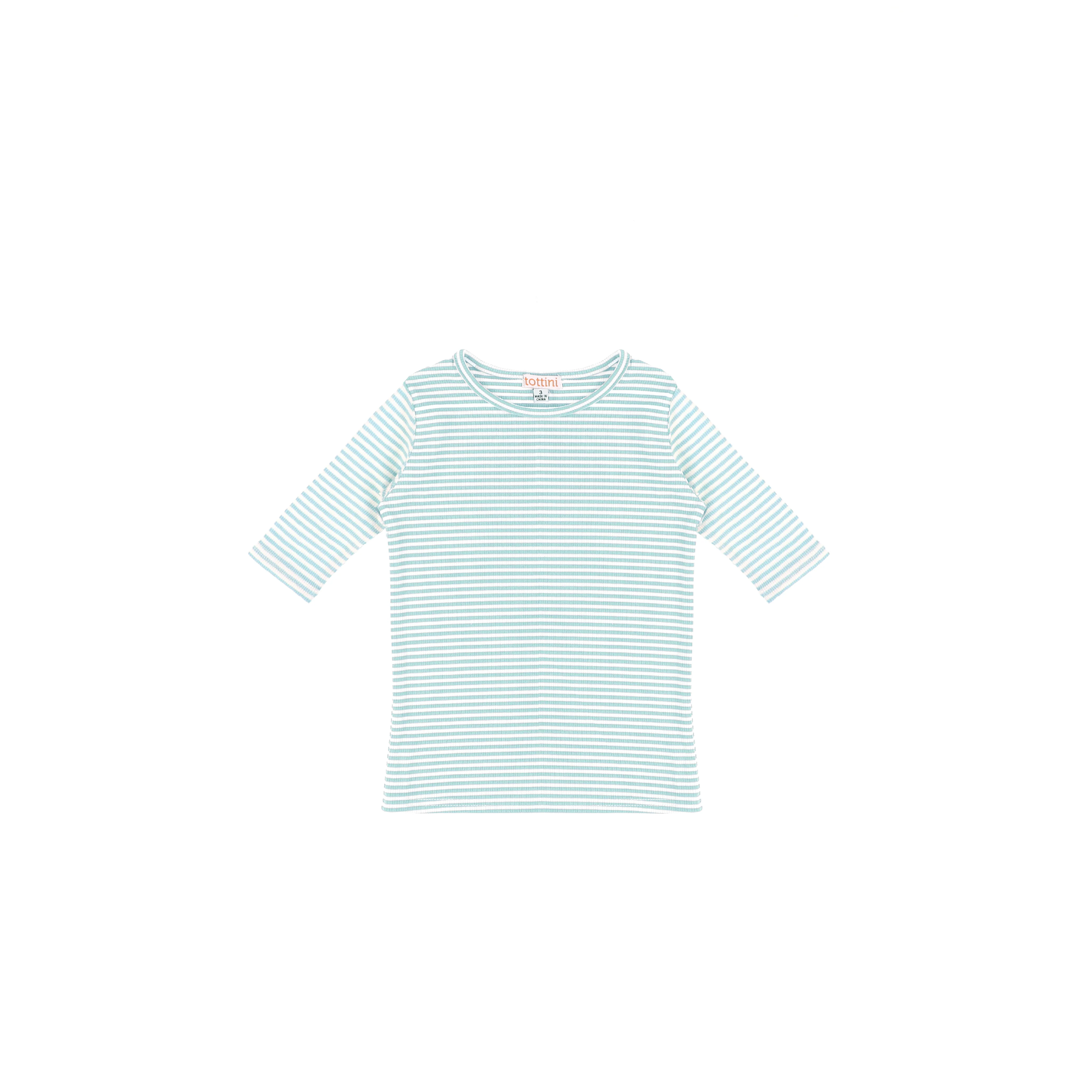 3/4 SLEEVES RIBBED STRIPED TSHIRT - Image 4
