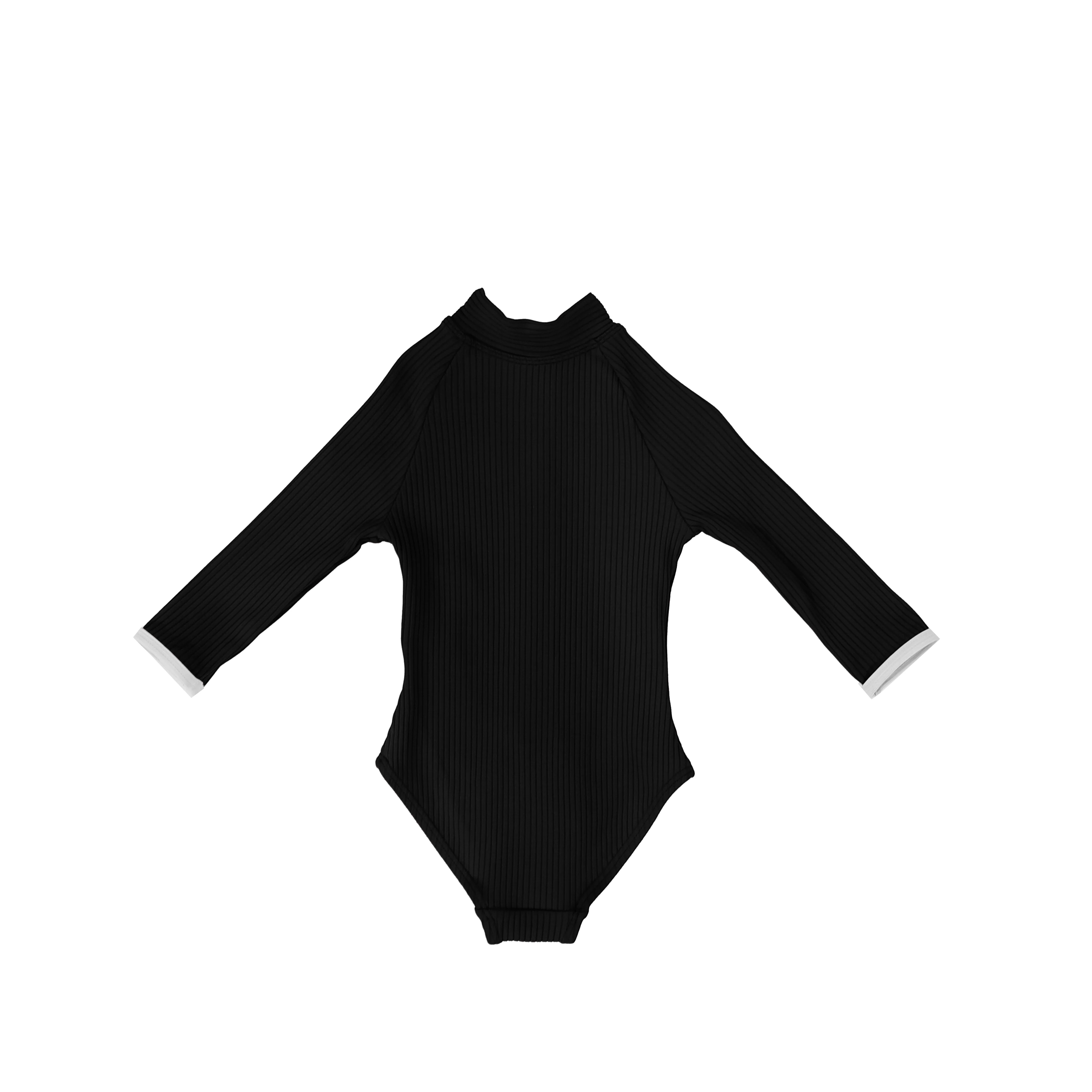 3/4 SLEEVES RIBBED TRIM BATHING SUIT - Image 3