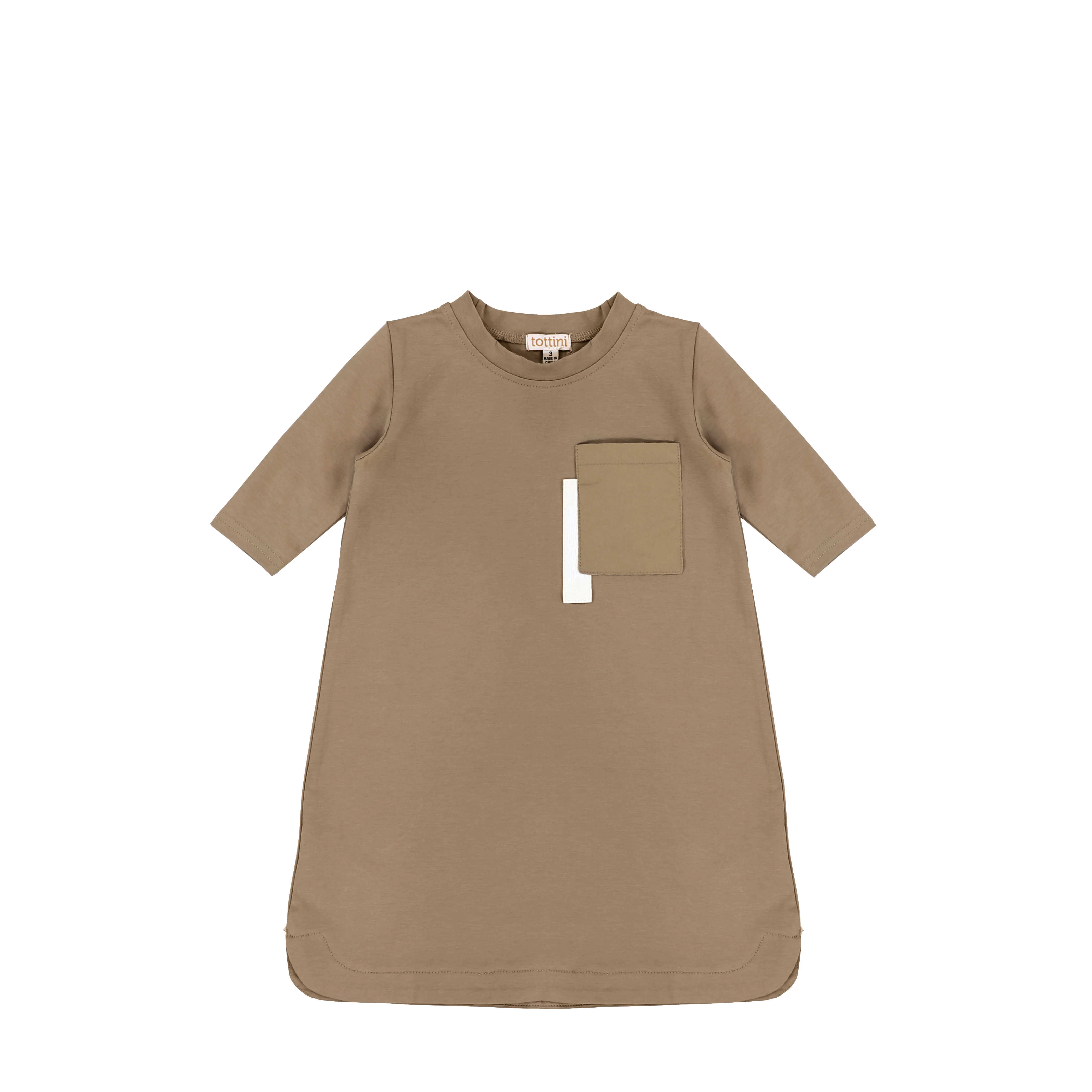 3/4 SLEEVES ROUNDED EDGE DRESS - Image 3
