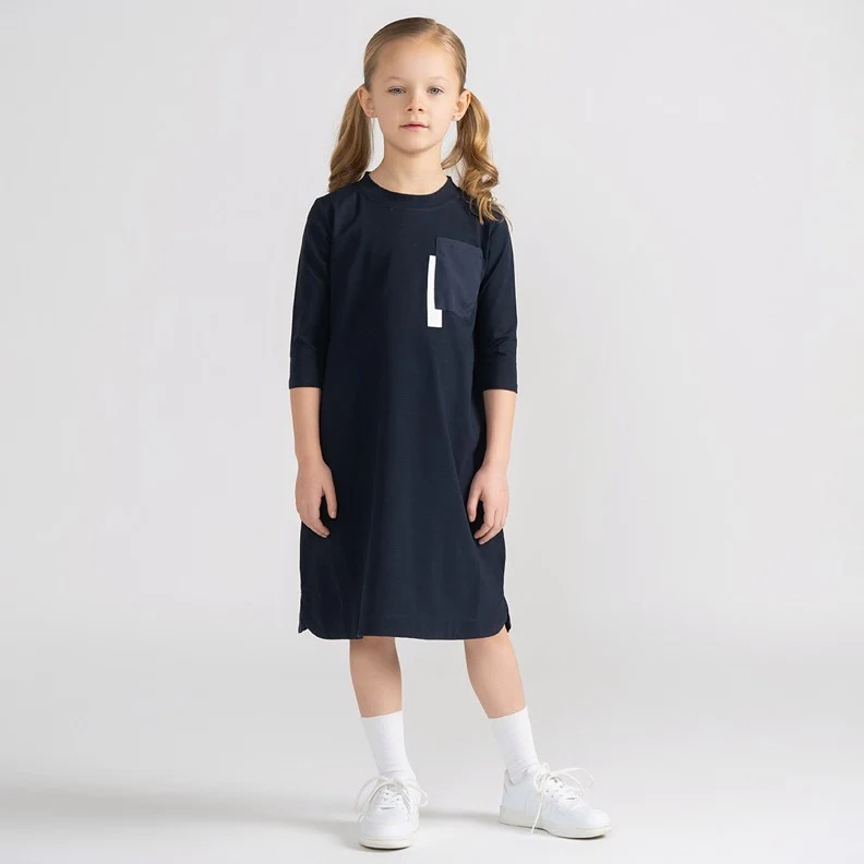 3/4 SLEEVES ROUNDED EDGE DRESS - Image 5