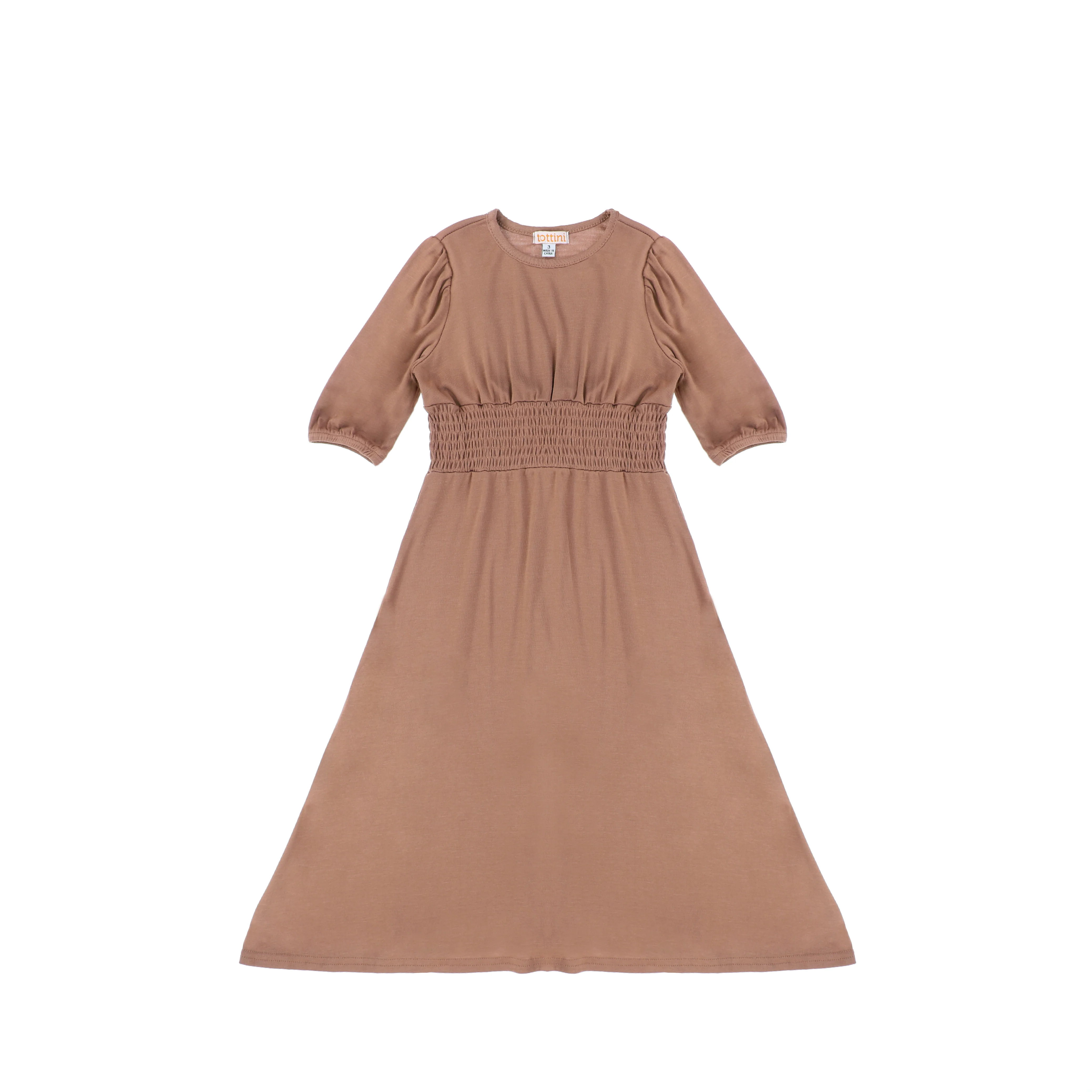 3/4 SLEEVES SMOCKED WAIST MAXI DRESS - Image 3