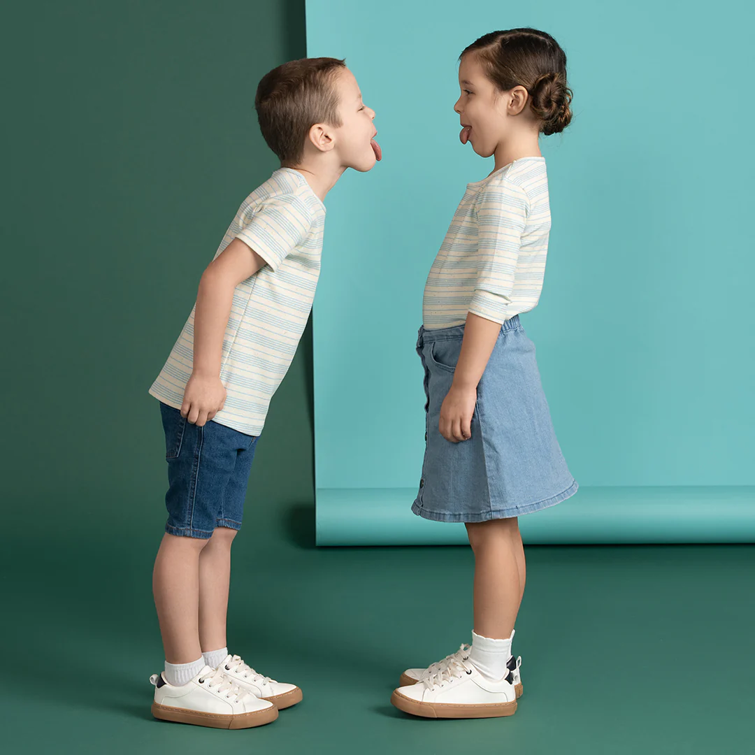 SHORT SLEEVES SPECKLE STRIPED TSHIRT - Image 4