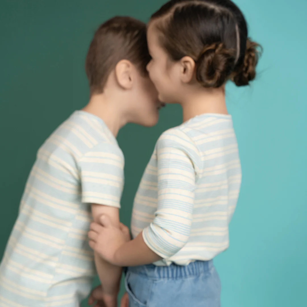 SHORT SLEEVES SPECKLE STRIPED TSHIRT - Image 3