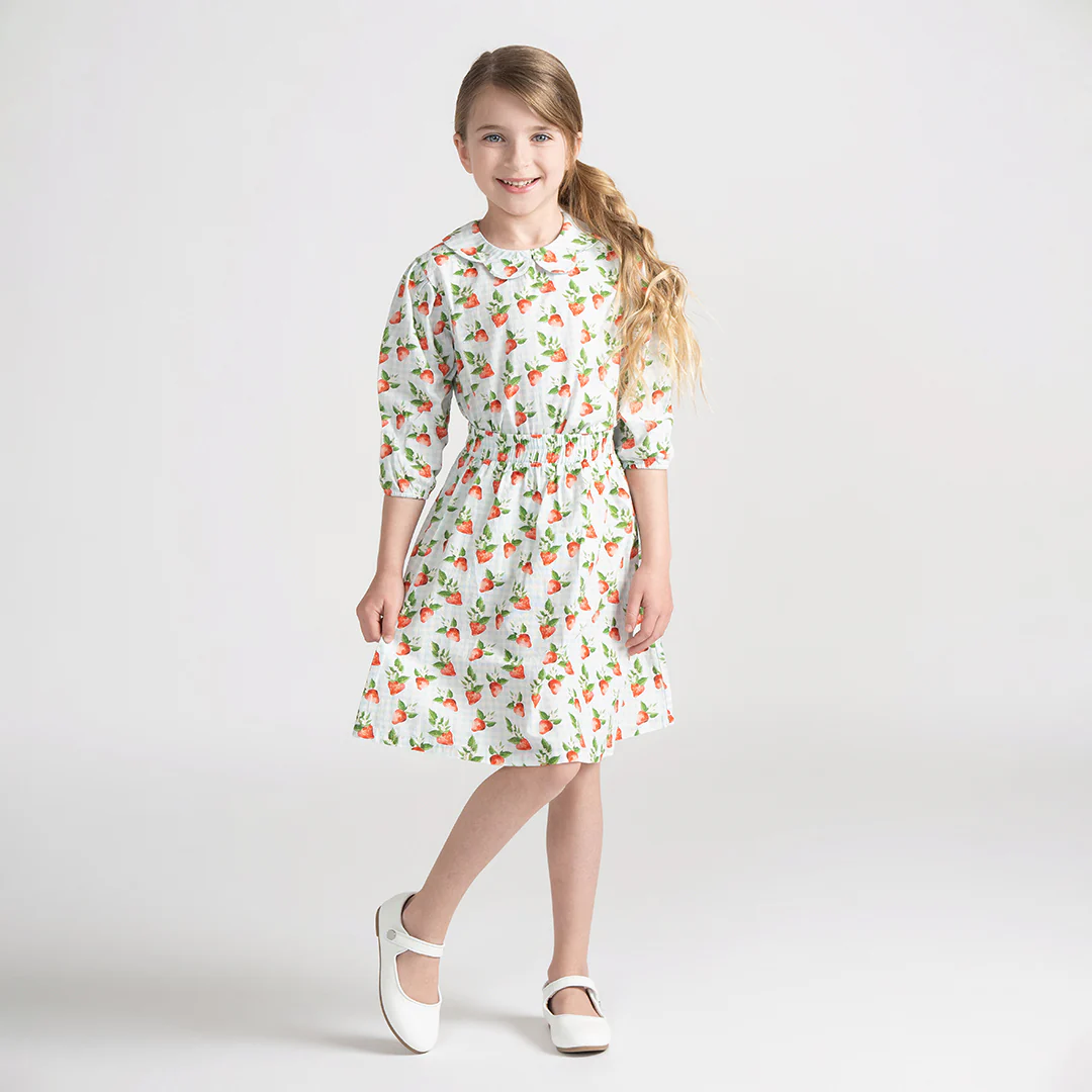 3/4 SLEEVES STRAWBERRY GINGHAM BLOUSE - Image 3