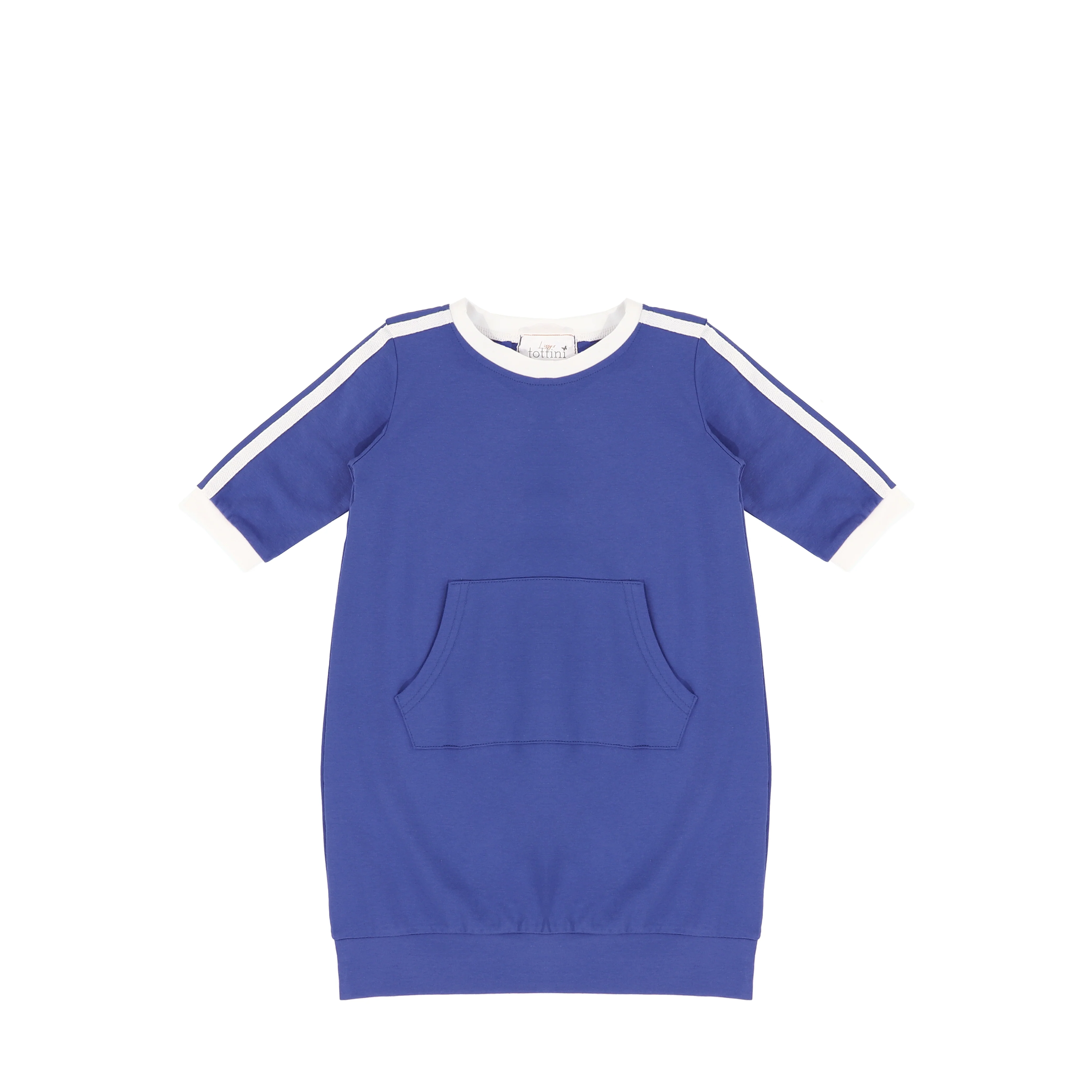3/4 SLEEVES VARSITY STRIPE DRESS