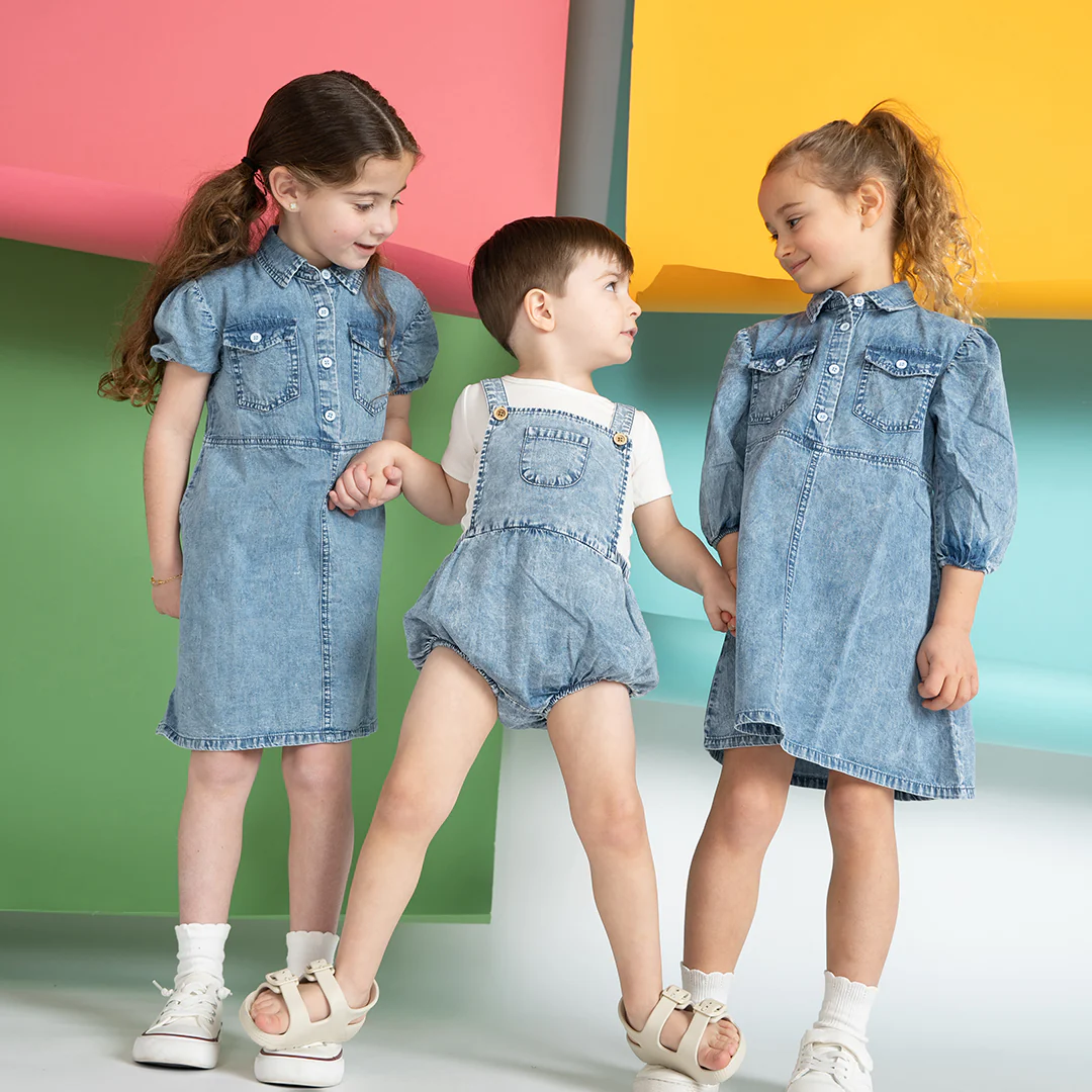 3/4 SLEEVES ACID WASH DRESS - Image 4