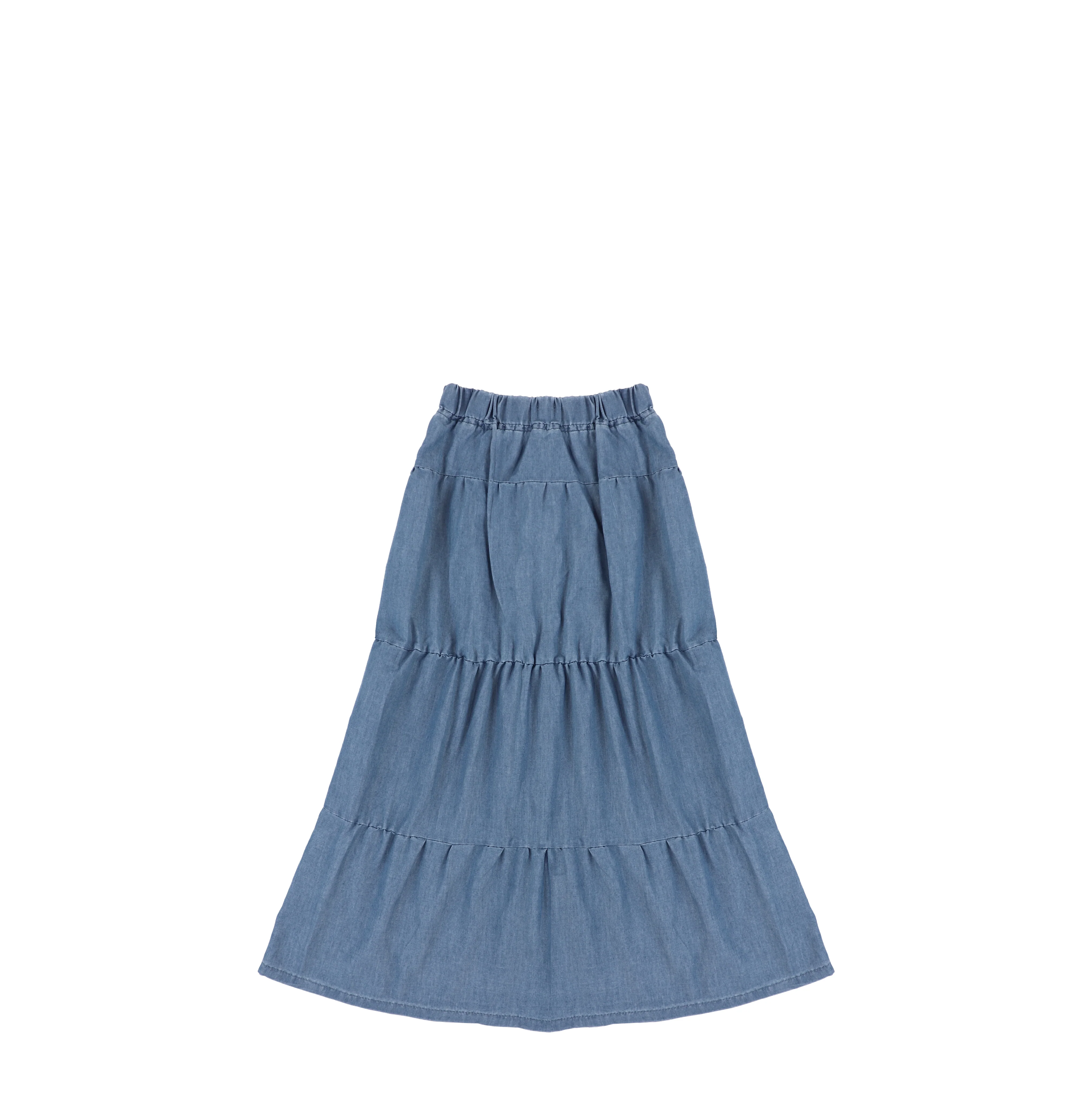 BUTTON TIERED MAXI SKIRT - Image 2