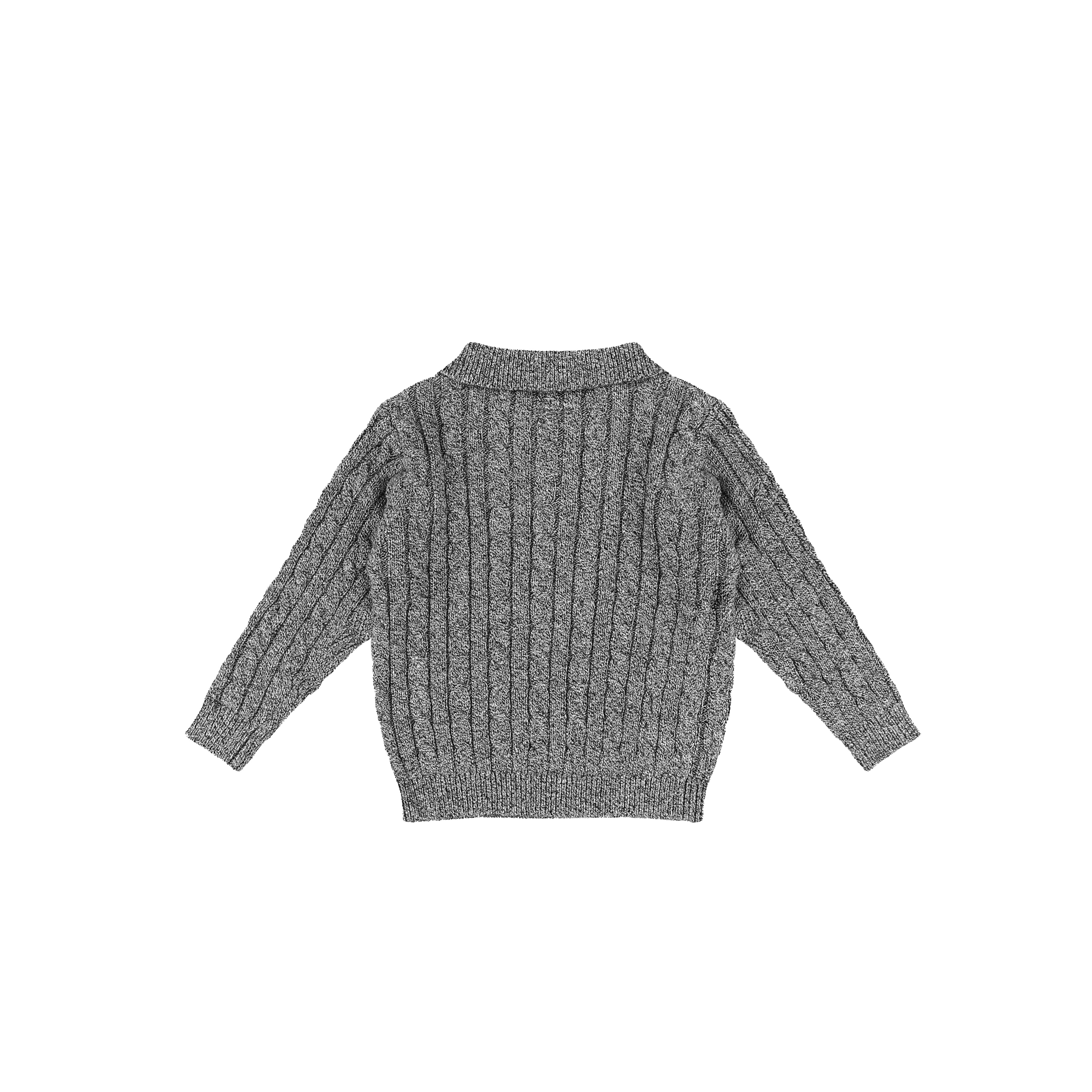 CABLED KNIT POLO - Image 3