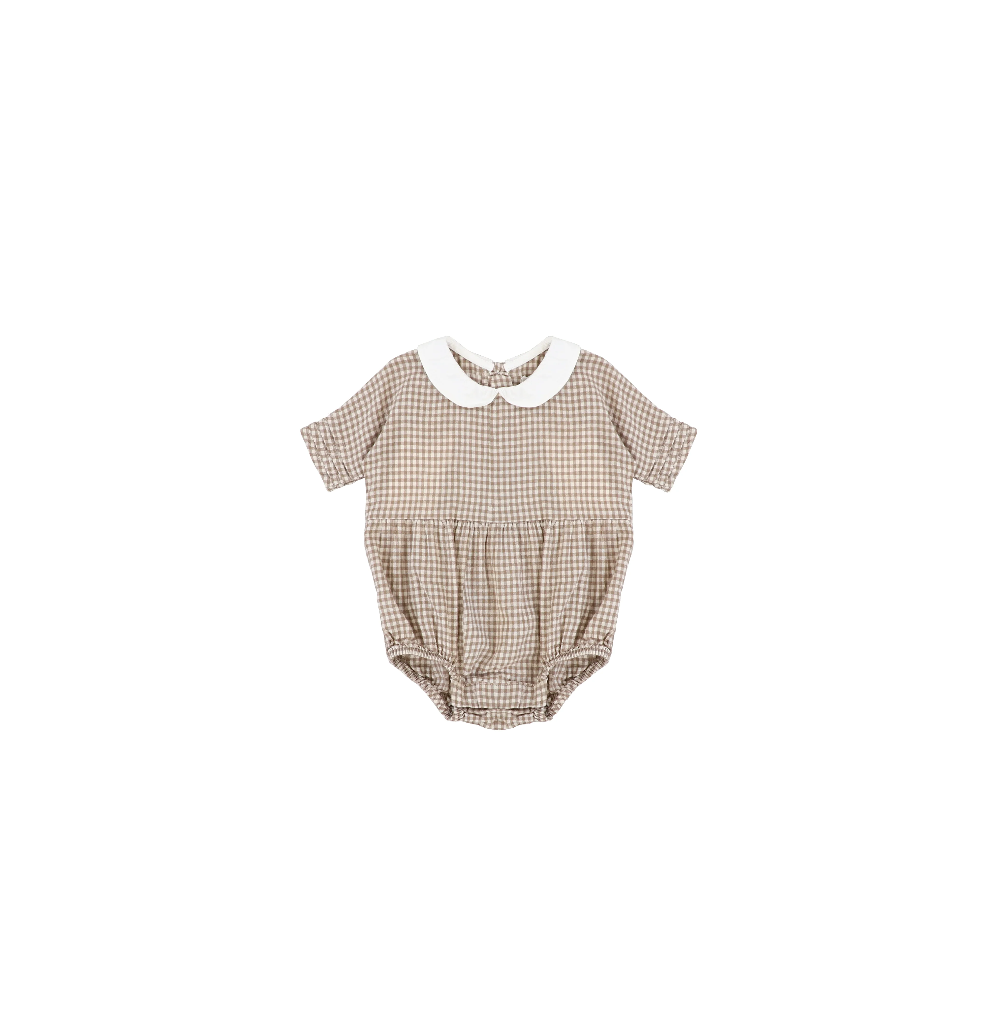 COLLARED GINGHAM ROMPER - Image 3