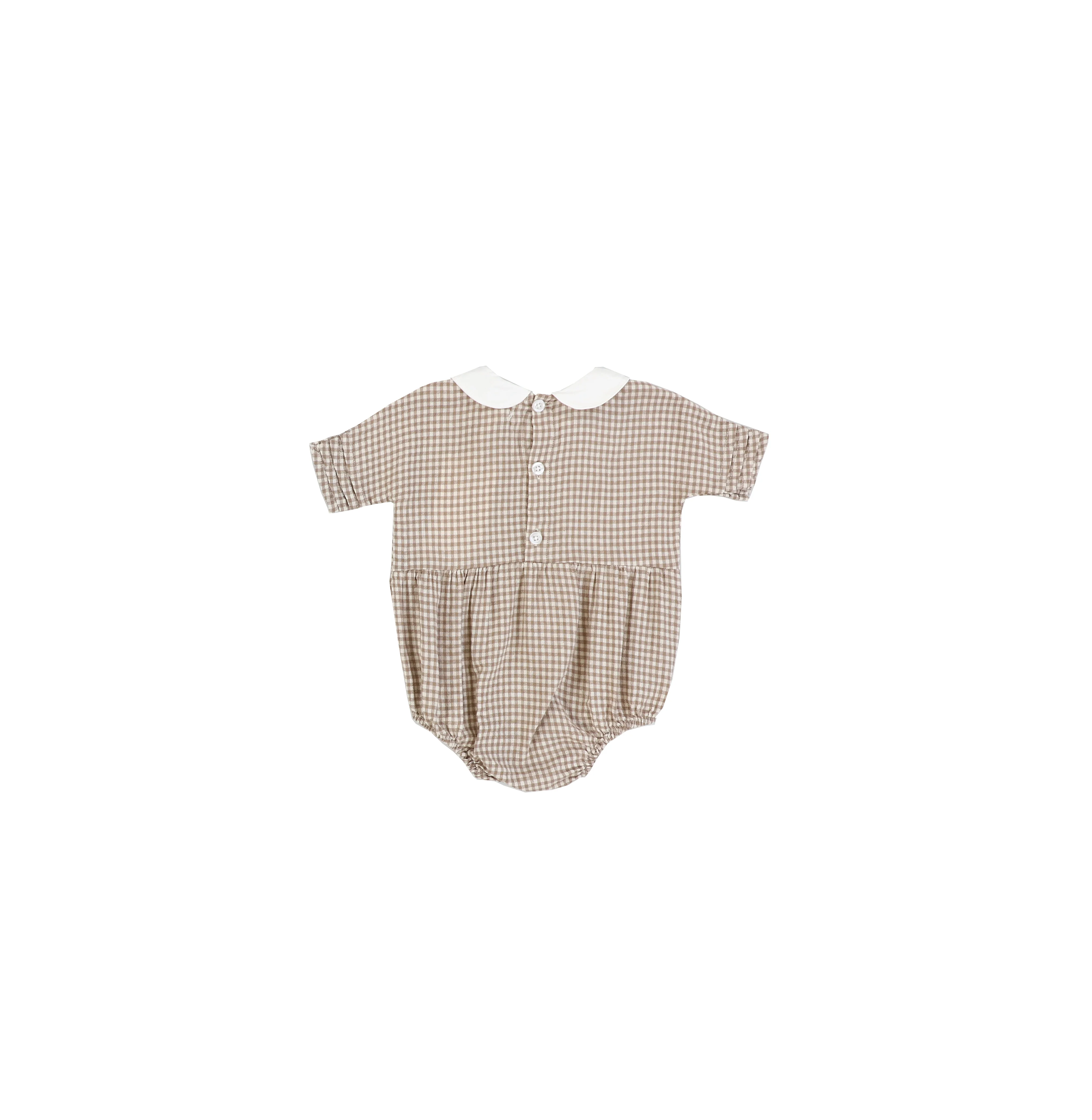 COLLARED GINGHAM ROMPER - Image 4