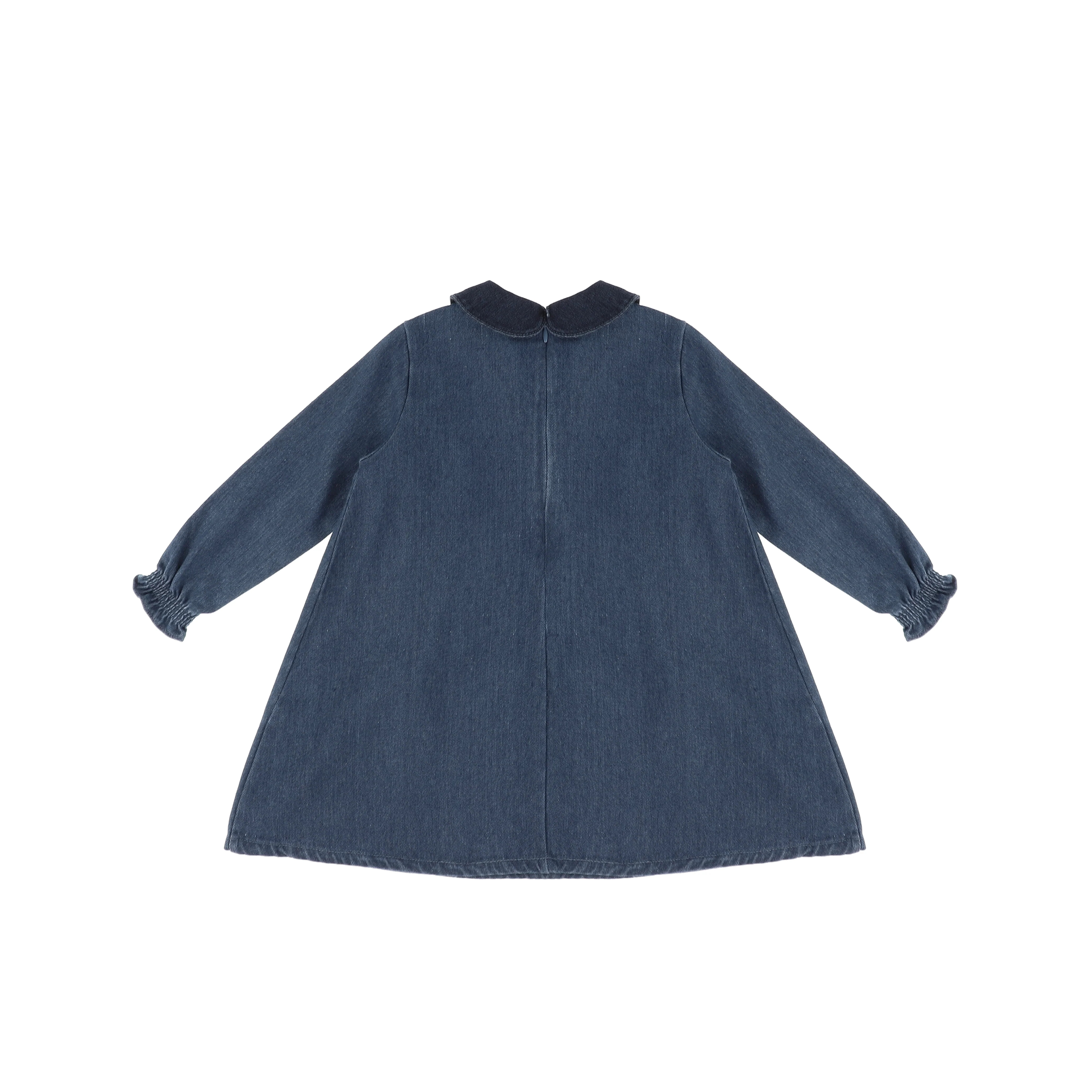 DENIM CHERRY COLLAR DRESS - Image 2