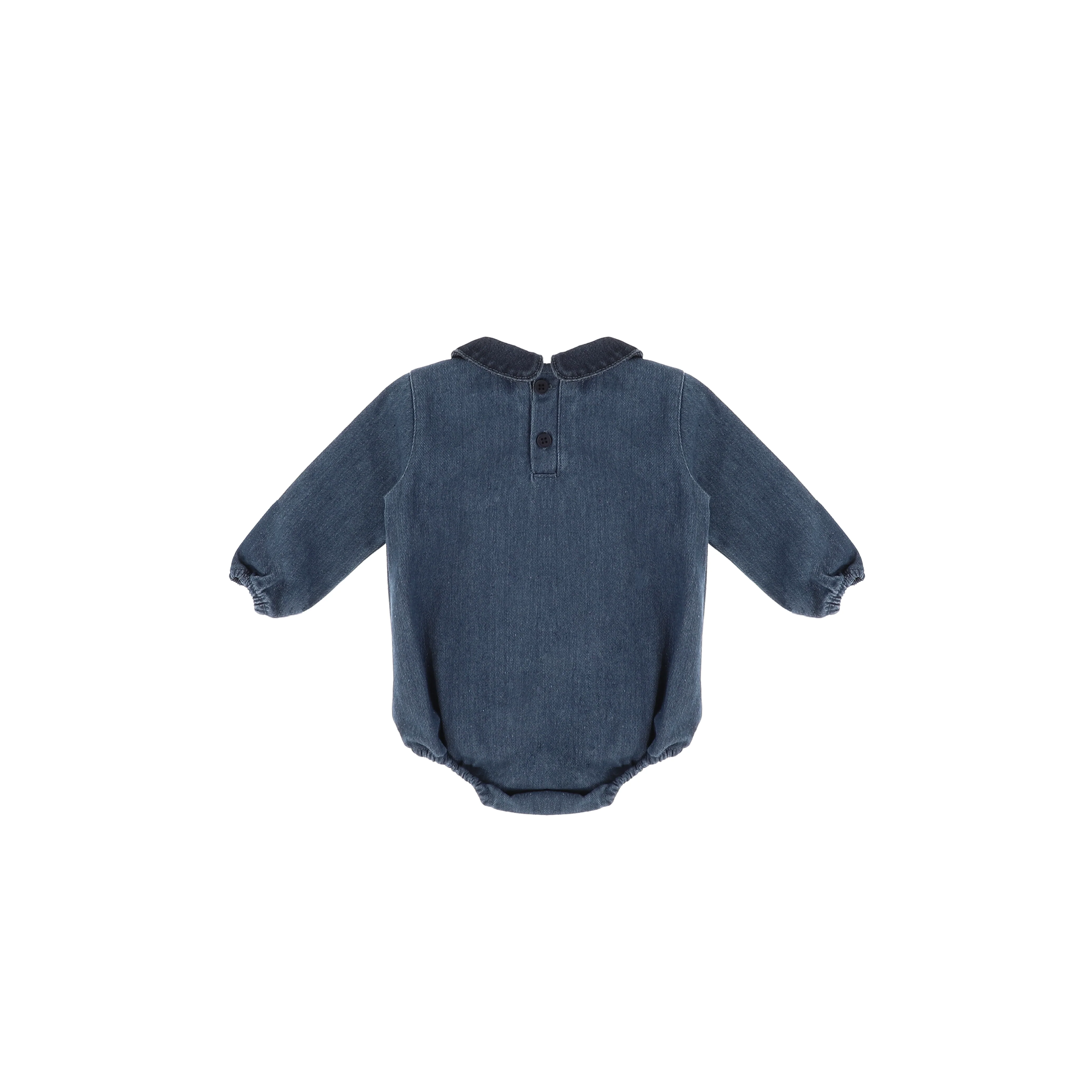 DENIM CHERRY COLLAR ROMPER - Image 2
