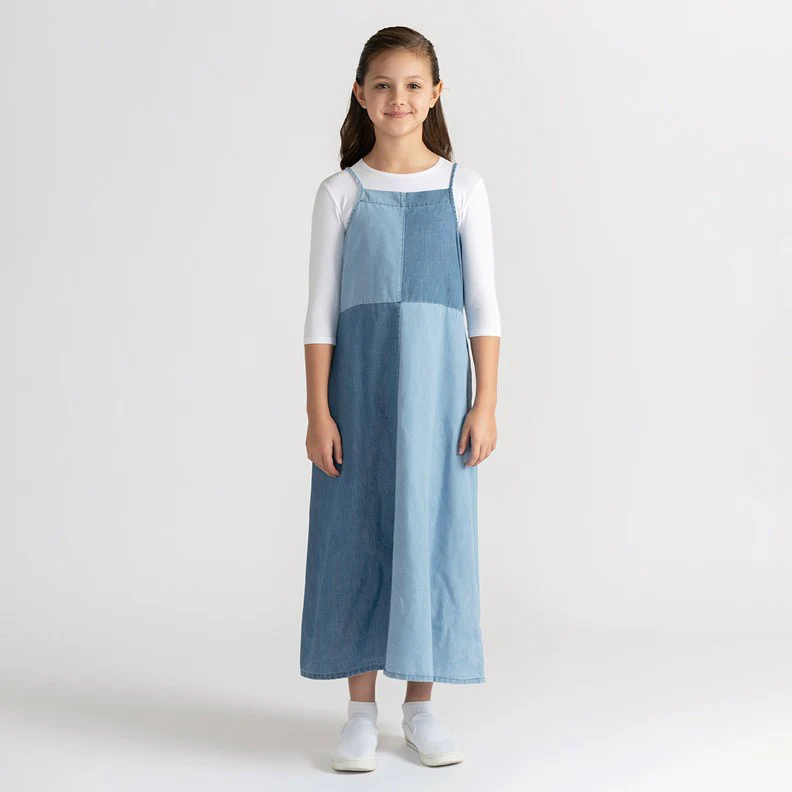 DENIM COLORBLOCK MAXI JUMPER - Image 3