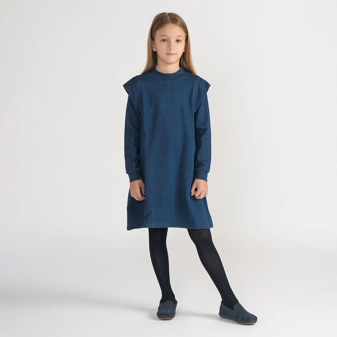 DENIM DETAIL DRESS - Image 4
