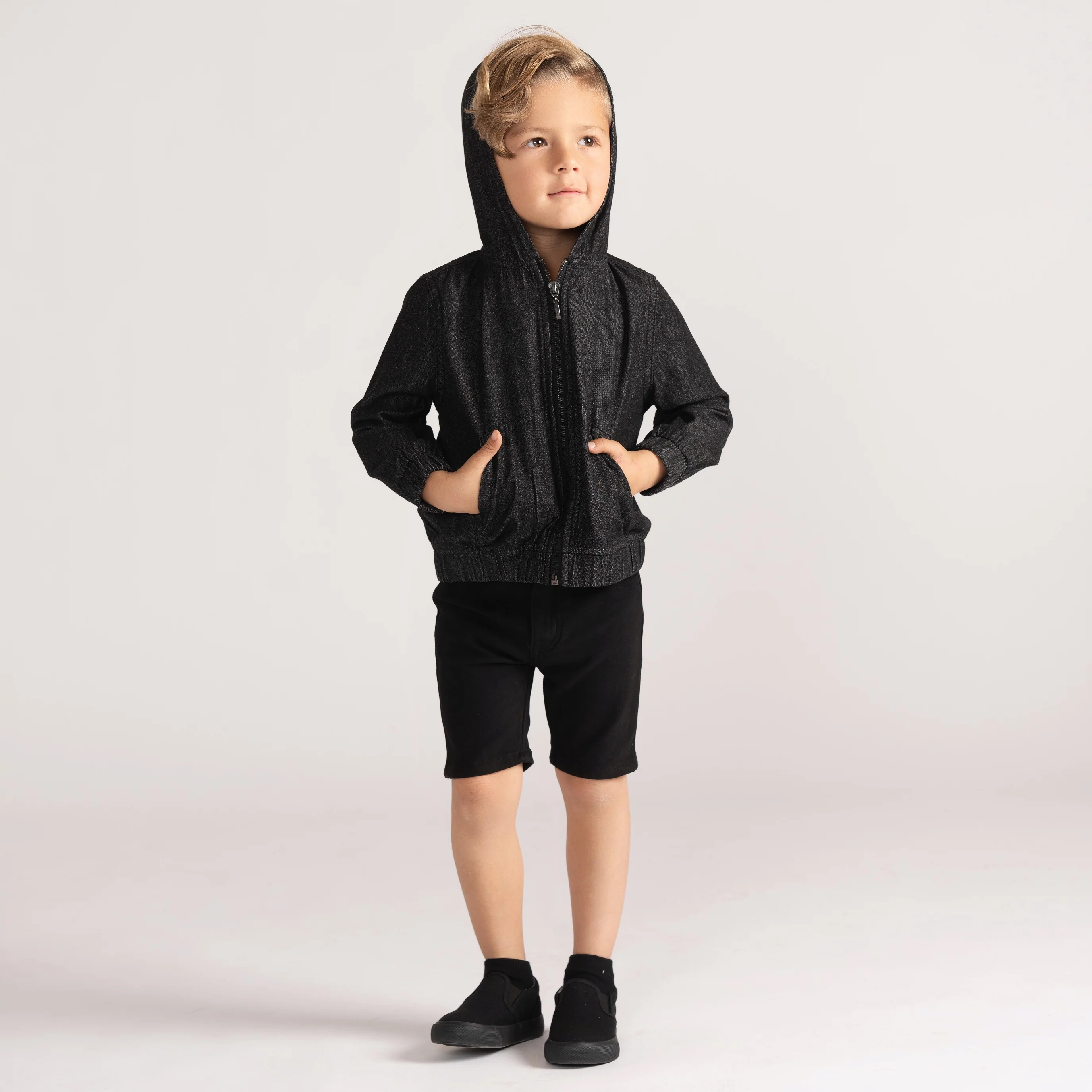 DENIM HOODED JACKET - Image 4
