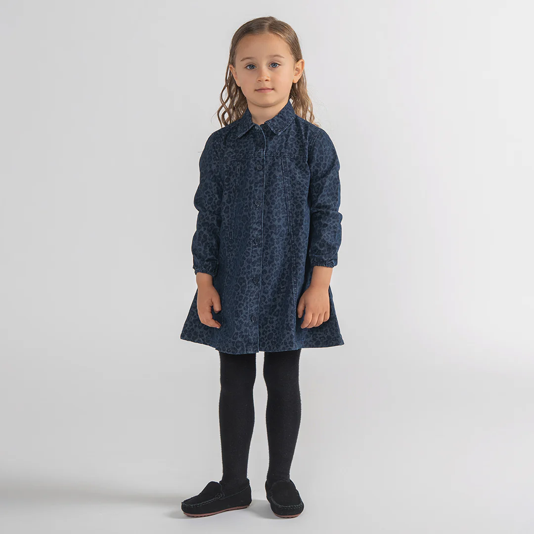 DENIM LEOPARD DRESS - Image 4