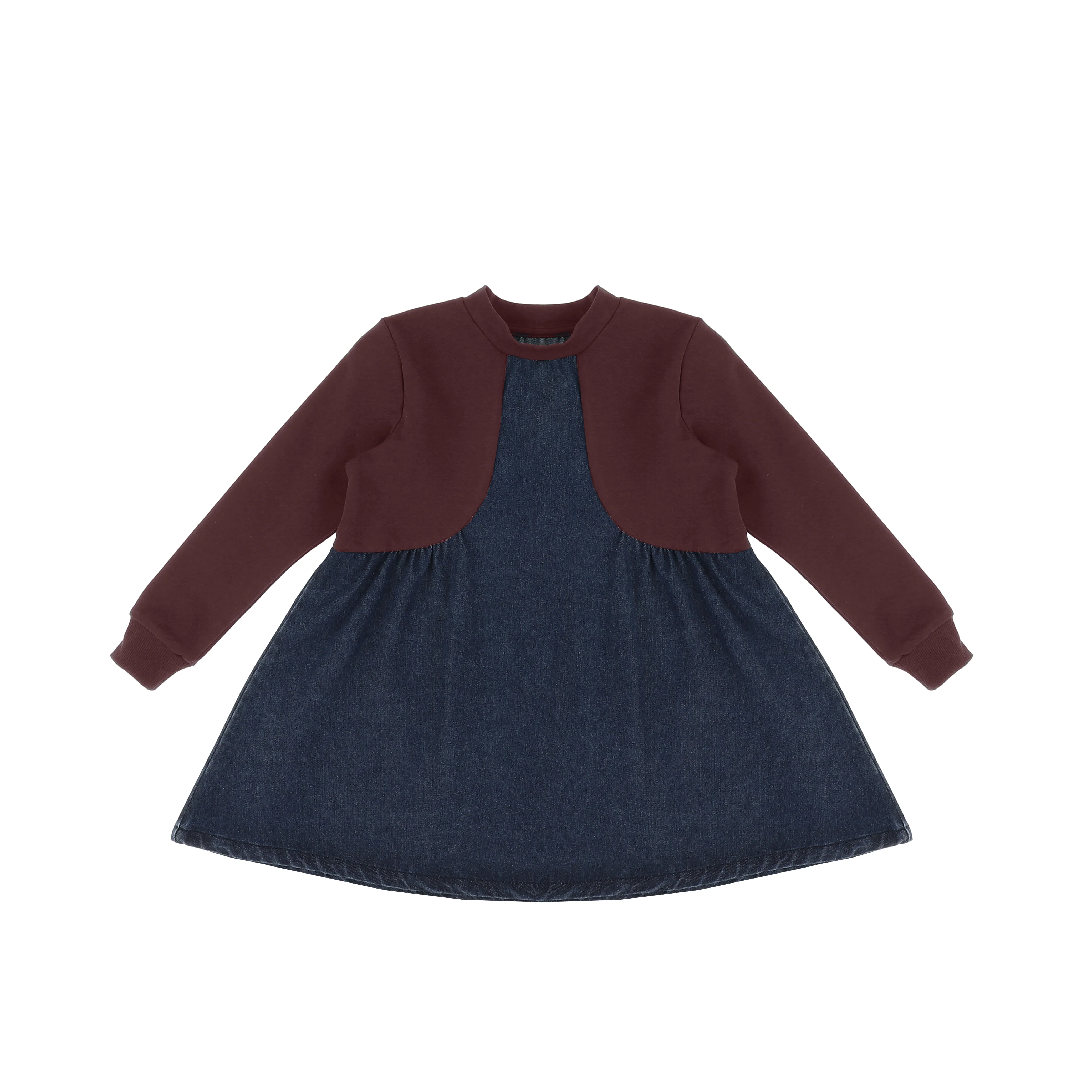 DENIM MIXED MEDIA DRESS - Image 2