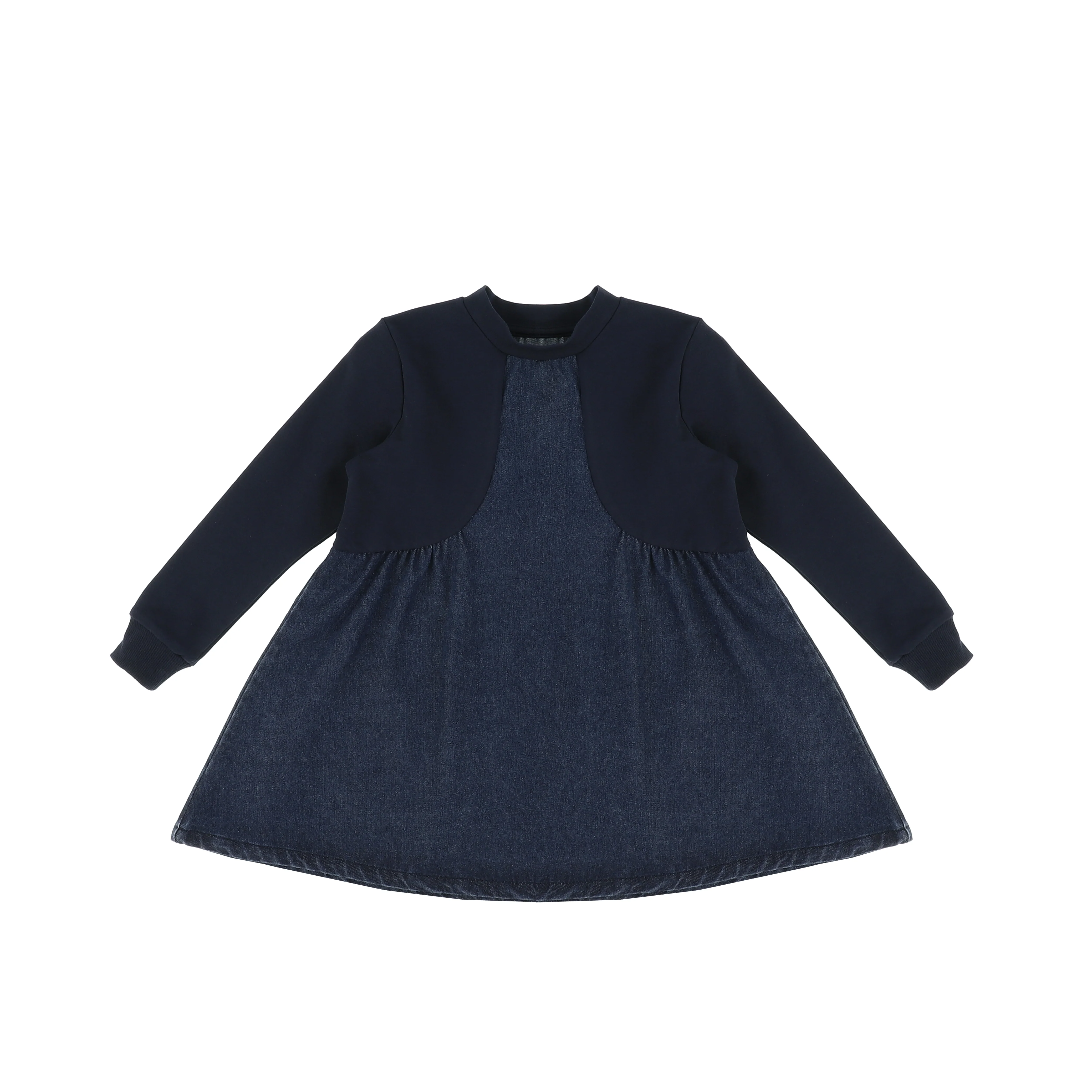 DENIM MIXED MEDIA DRESS - Image 3