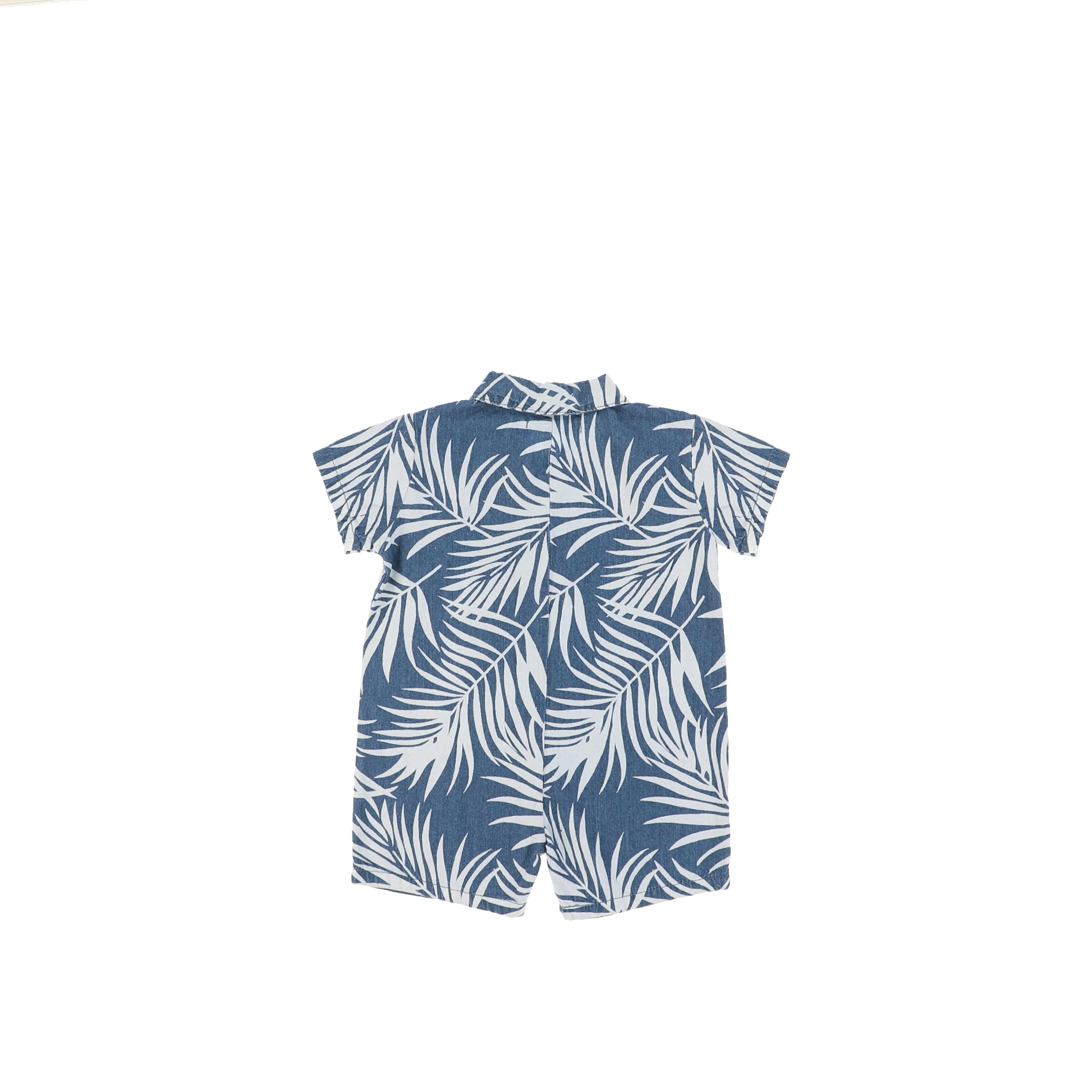 DENIM PALM LEAF ROMPER - Image 2