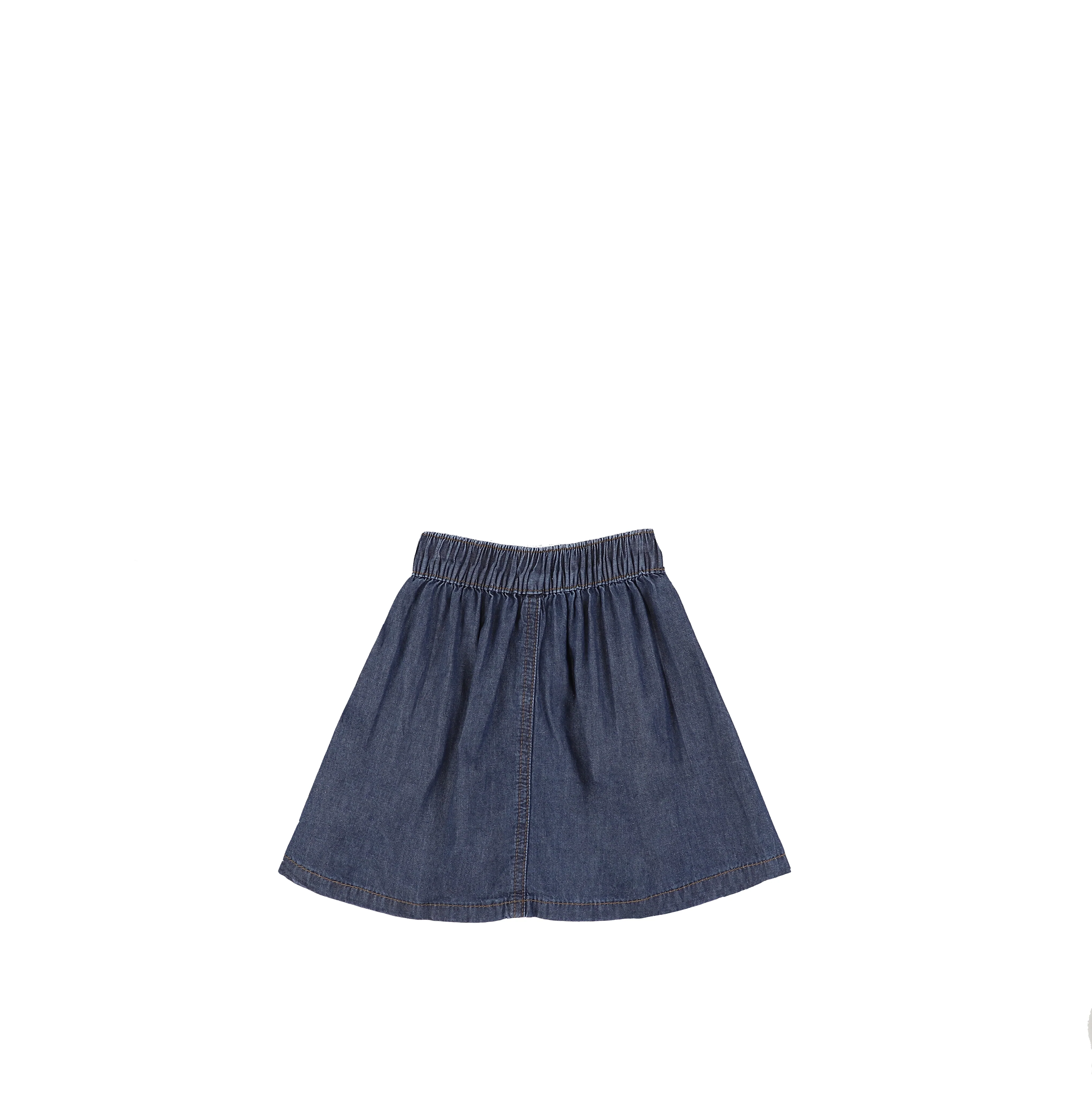 DENIM PANELED ALINE SKIRT - Image 3