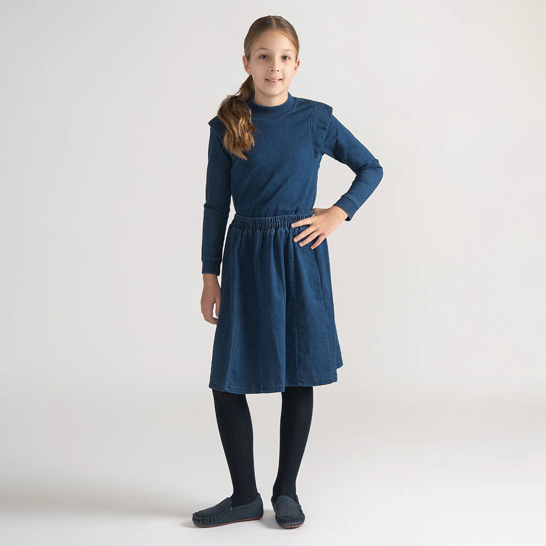 DENIM PANELED SKIRT - Image 3