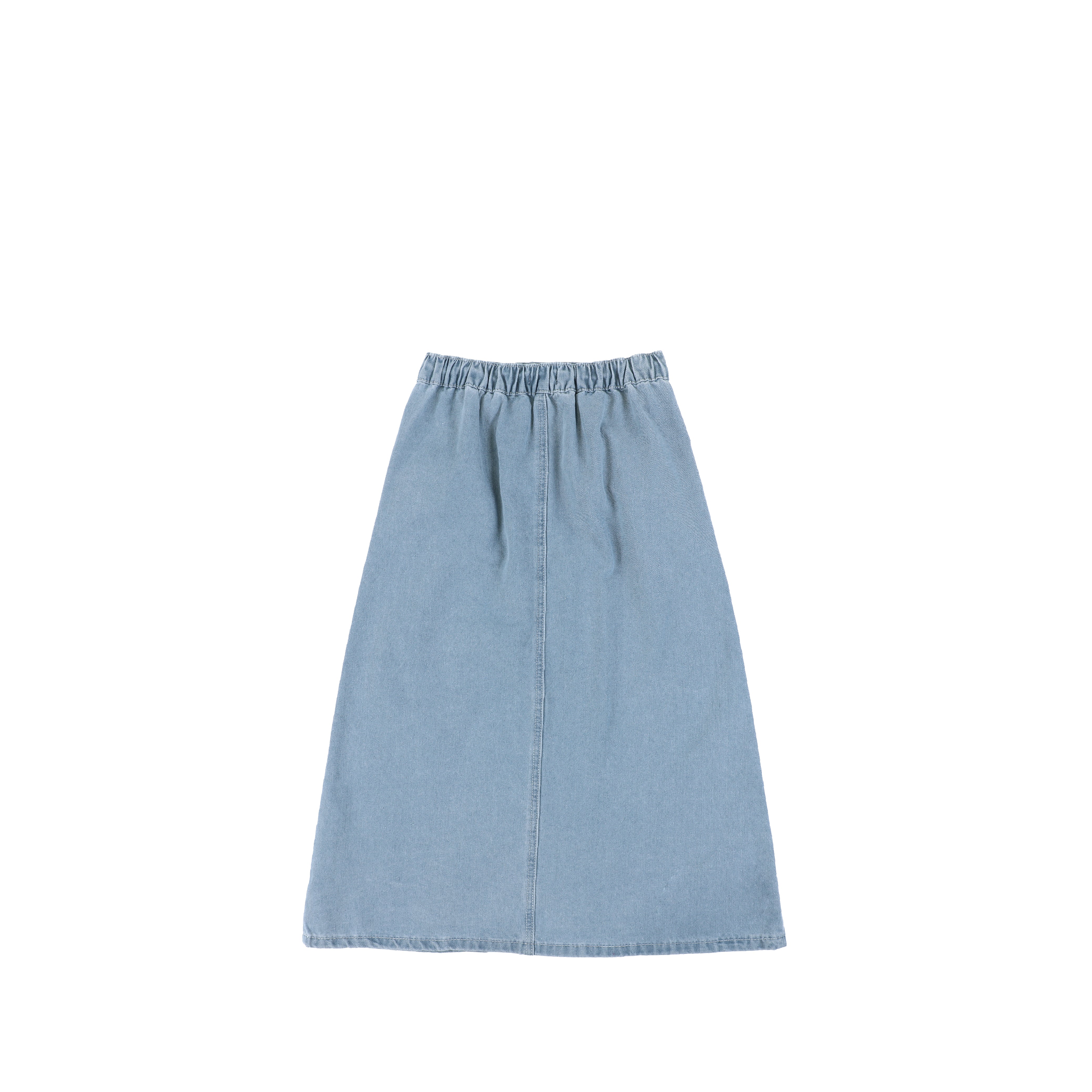 DENIM STITCHED BUTTON MAXI SKIRT - Image 2